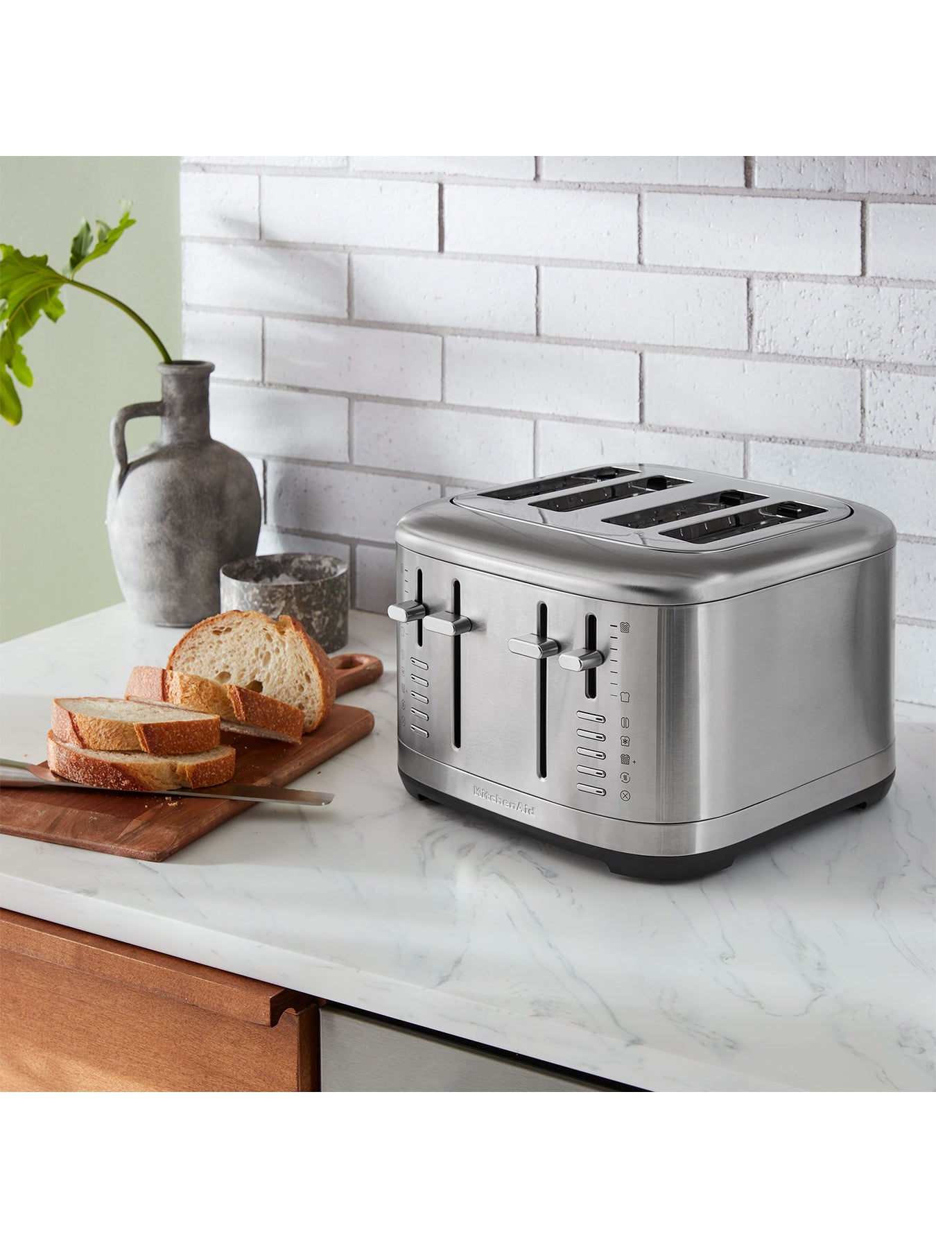 Manual Control 4 Slot Toaster Stainless Steel Silver