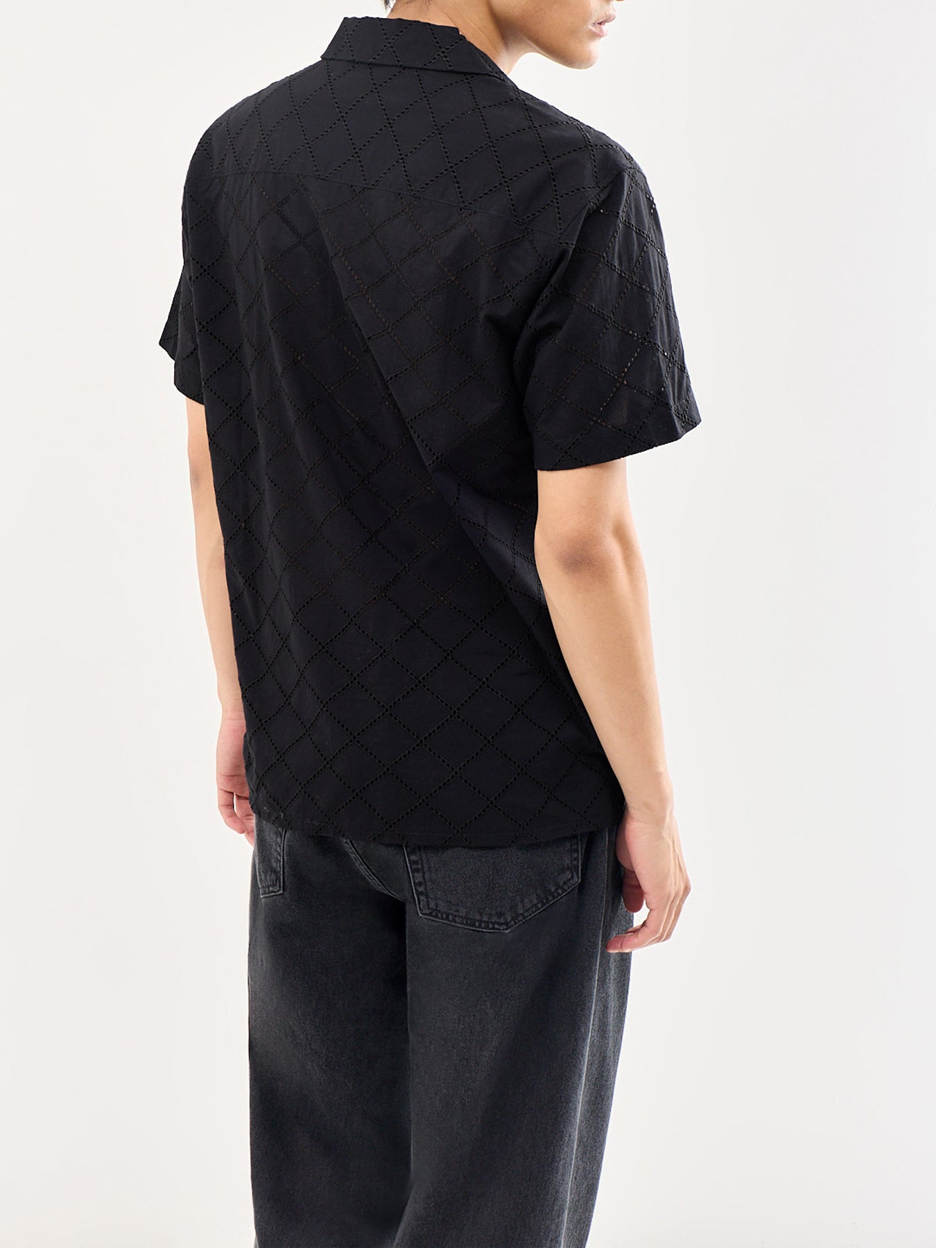 Summer Luke Anglaise Resort Short Sleeve Shirt Black