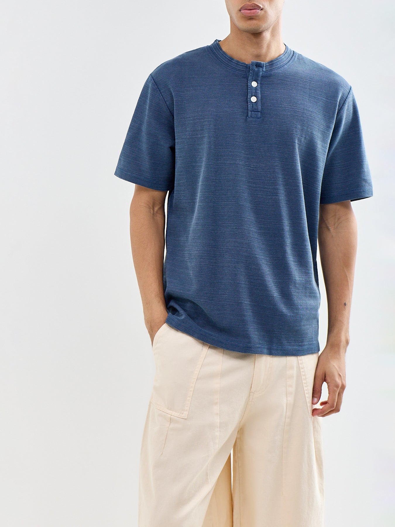 Lucas Henley T-Shirt Blue