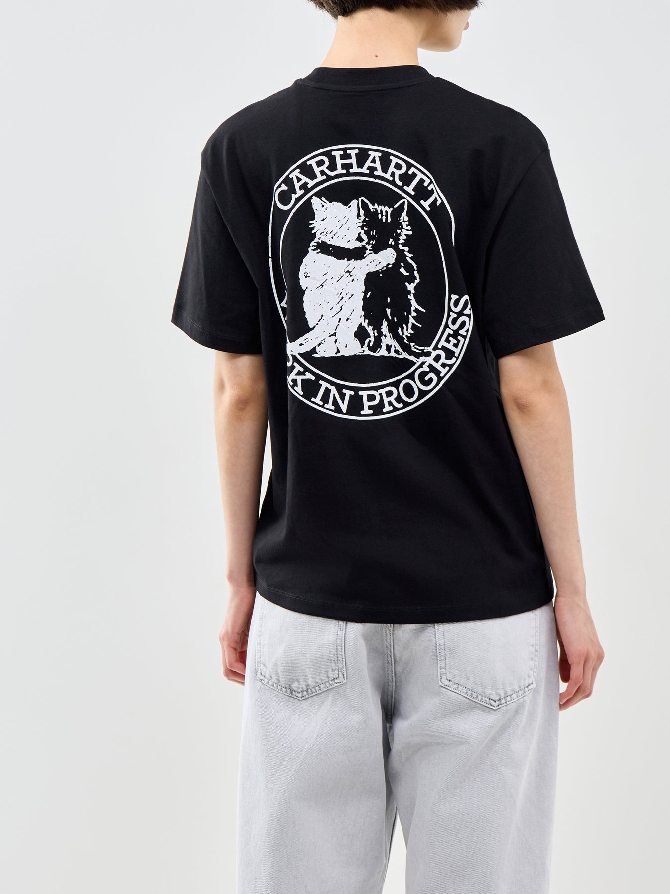 Hugging Cats T-Shirt Black