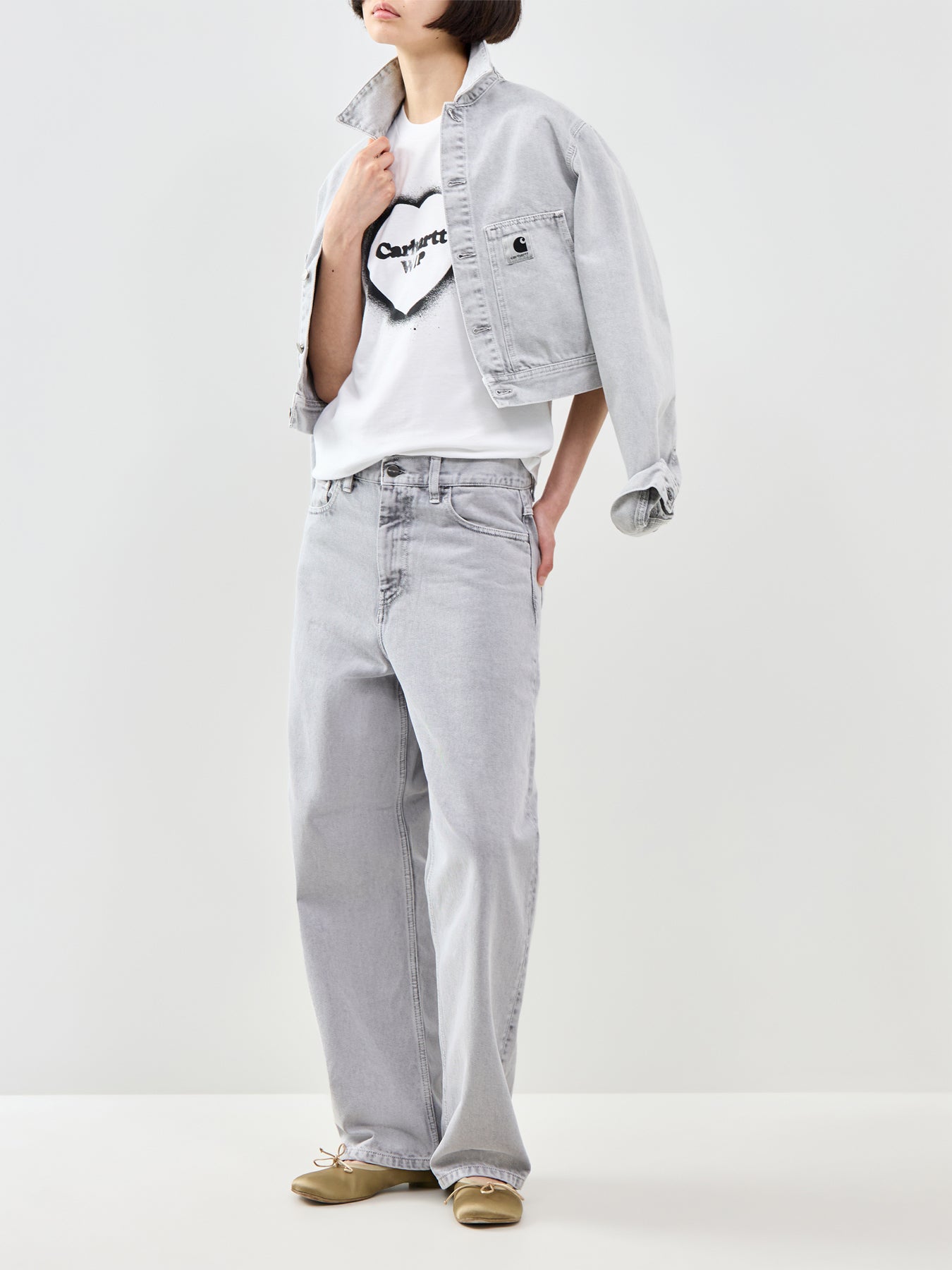 Spray Heart Graphic T-Shirt White