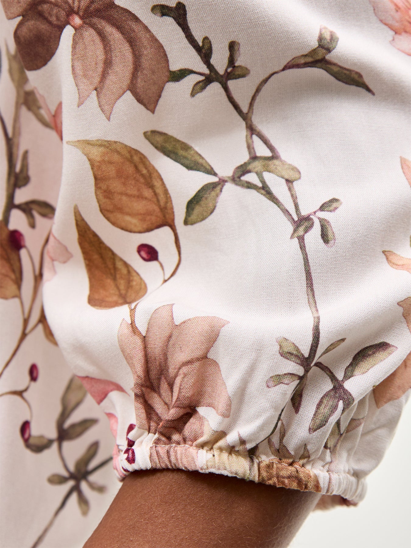 Grace 2 Floral Long Sleeve Shirt Cream