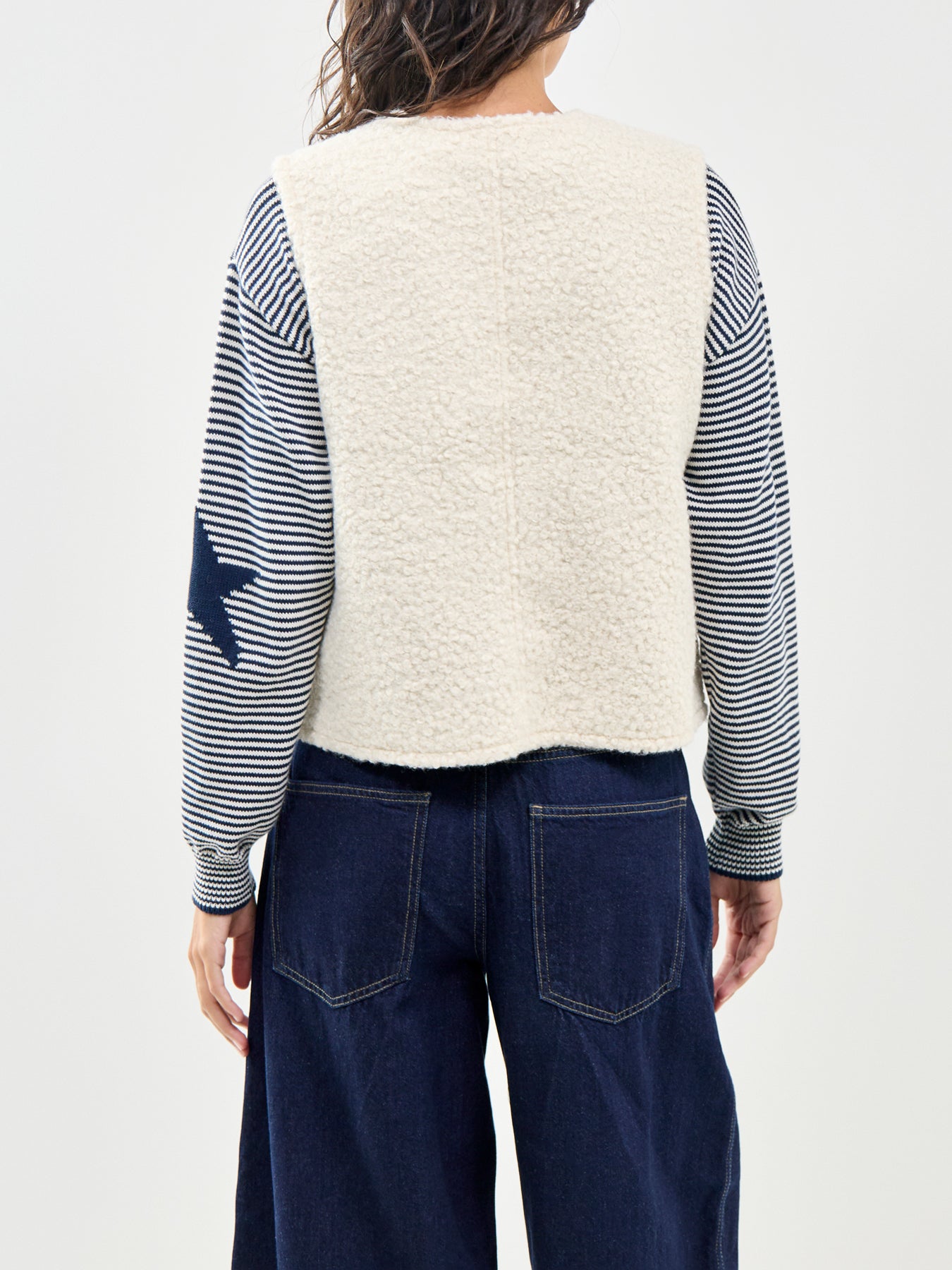 Shaima Fleece Gilet Cream