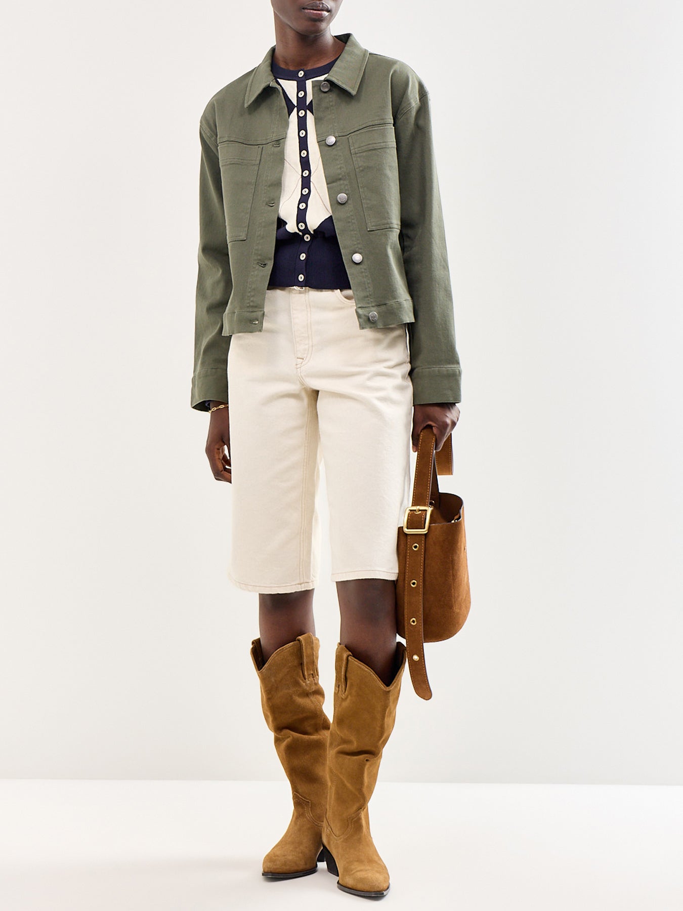 Bess Trucker Jacket Khaki