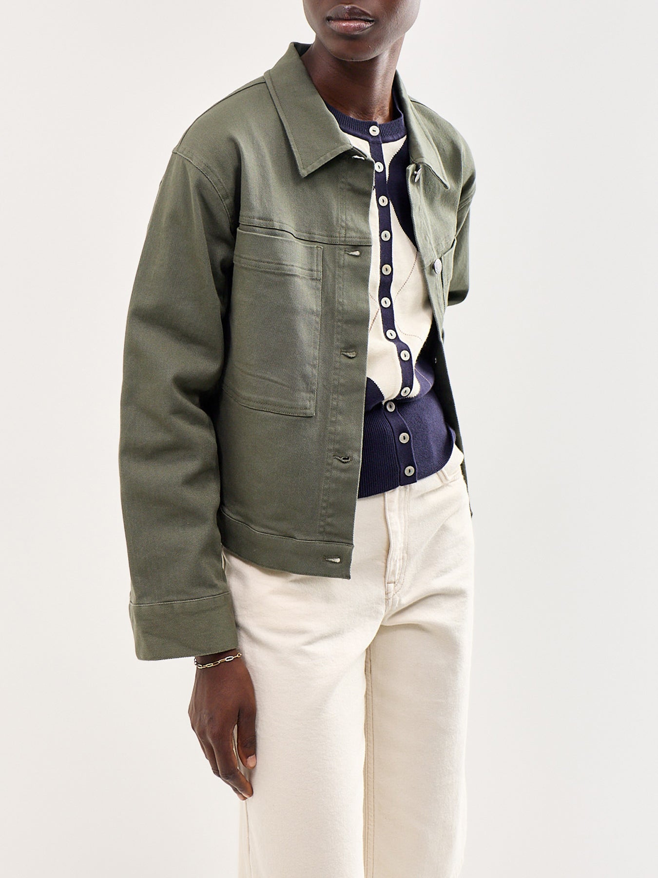 Bess Trucker Jacket Khaki