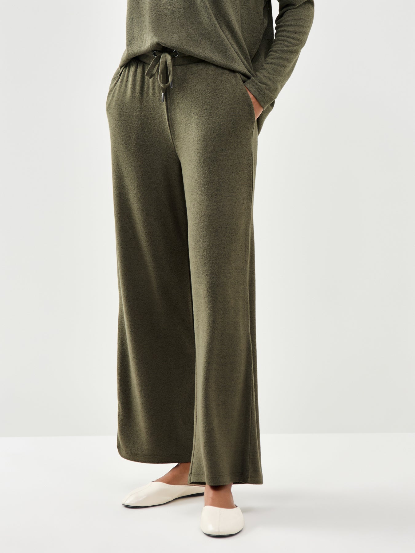 Biara 74 Wide Leg Trousers Khaki