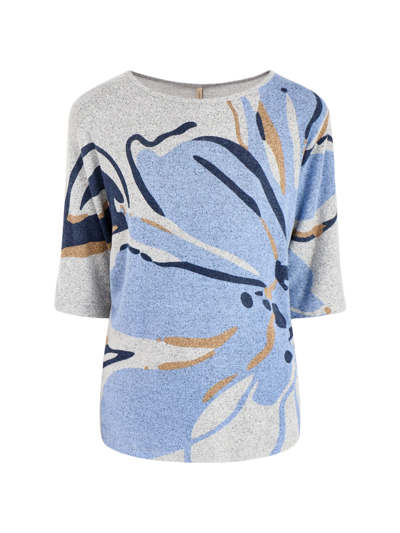 Biara Printed Short Sleeve Top Multi