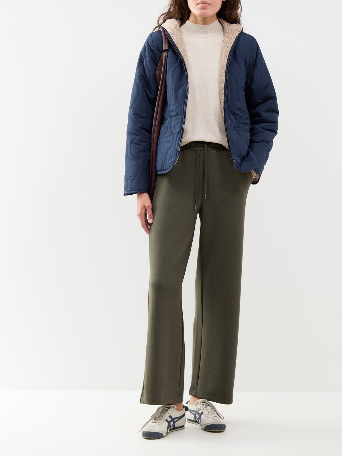 Gela 2 Reversible Faux Shearling Jacket - Navy