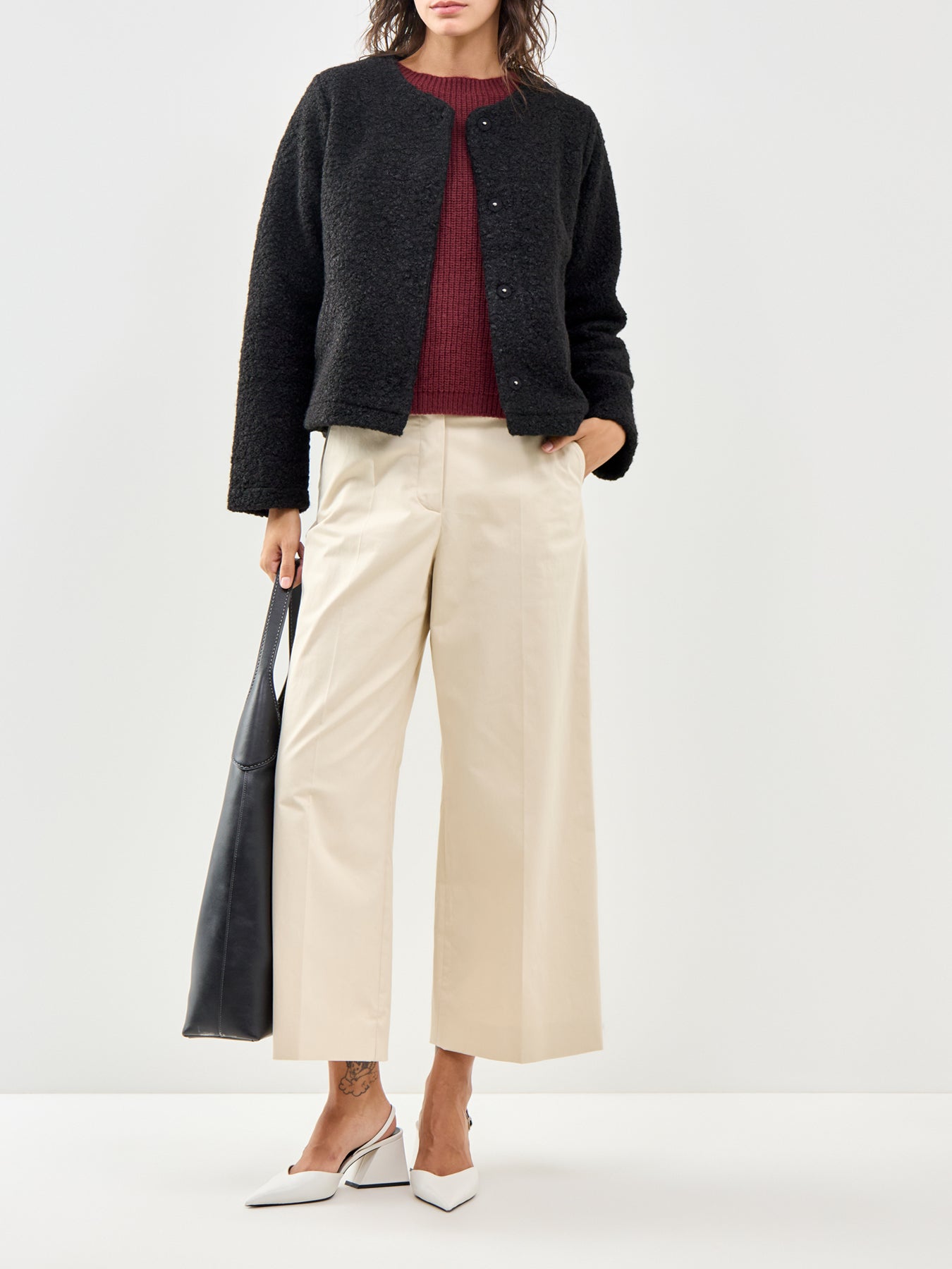 Shaima Faux Fur Jacket Black