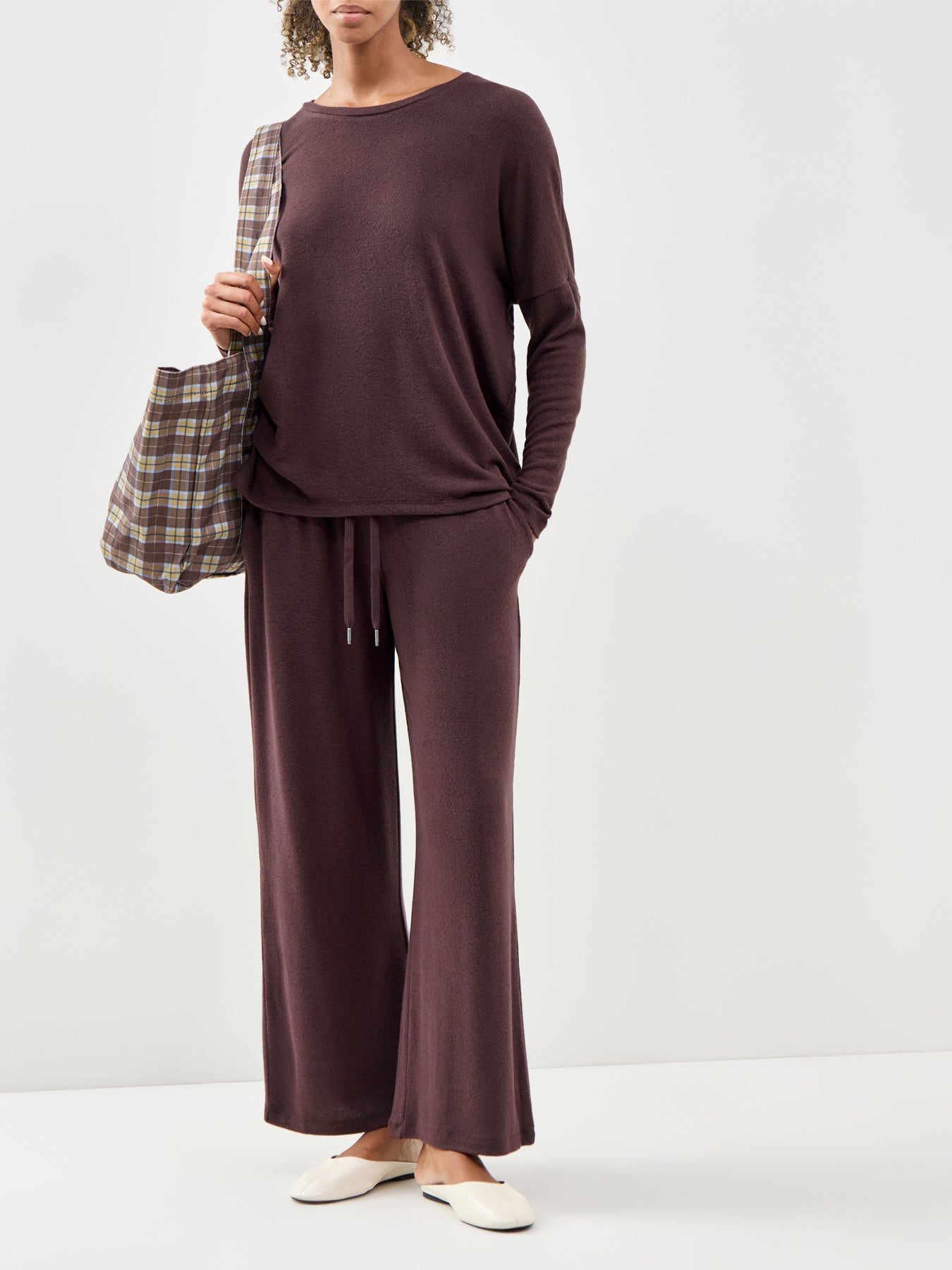 Biara 74 Wide Leg Trousers Brown