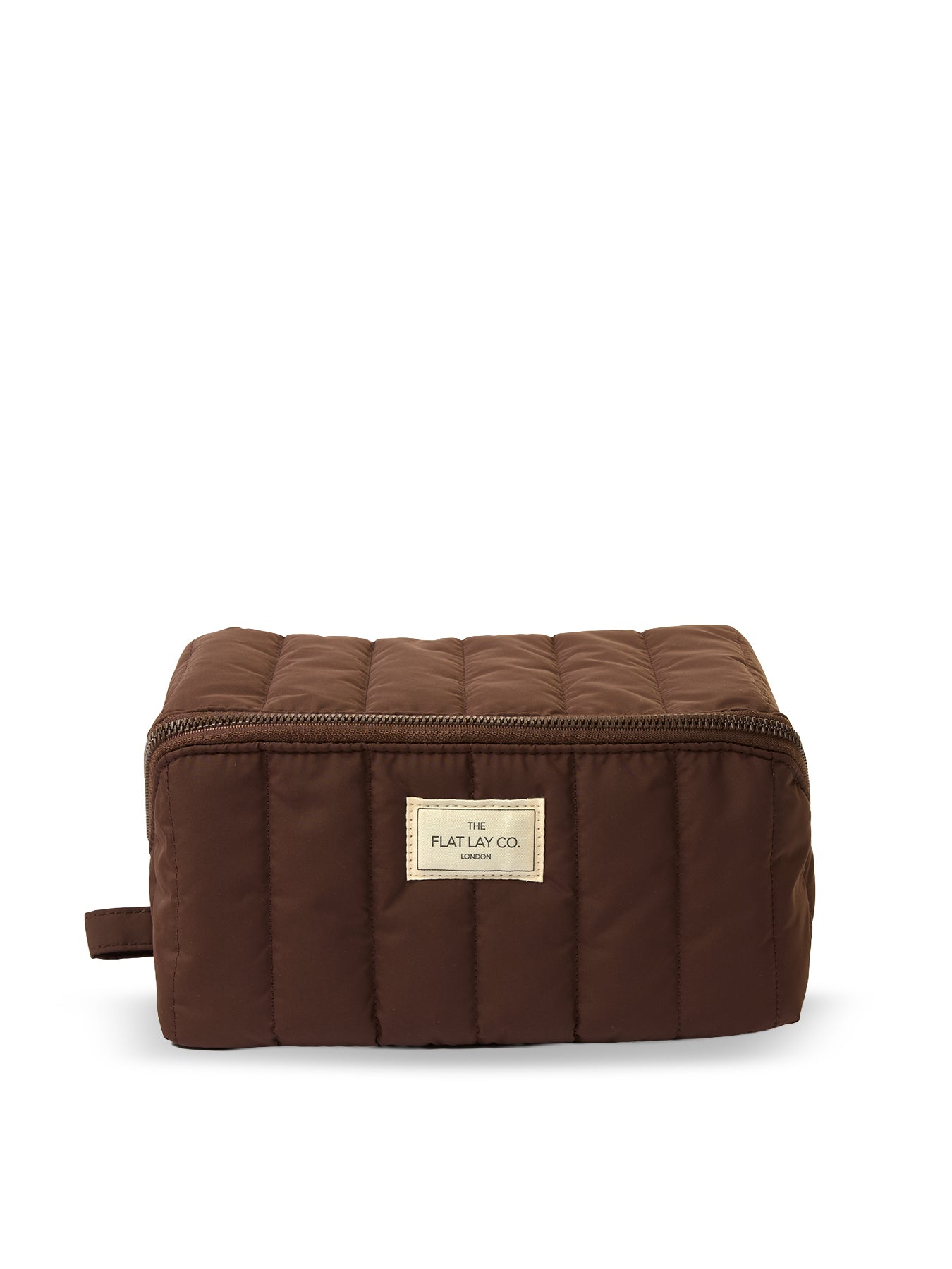 Marshmallow Flat Lay Makeup Box Bag Espresso