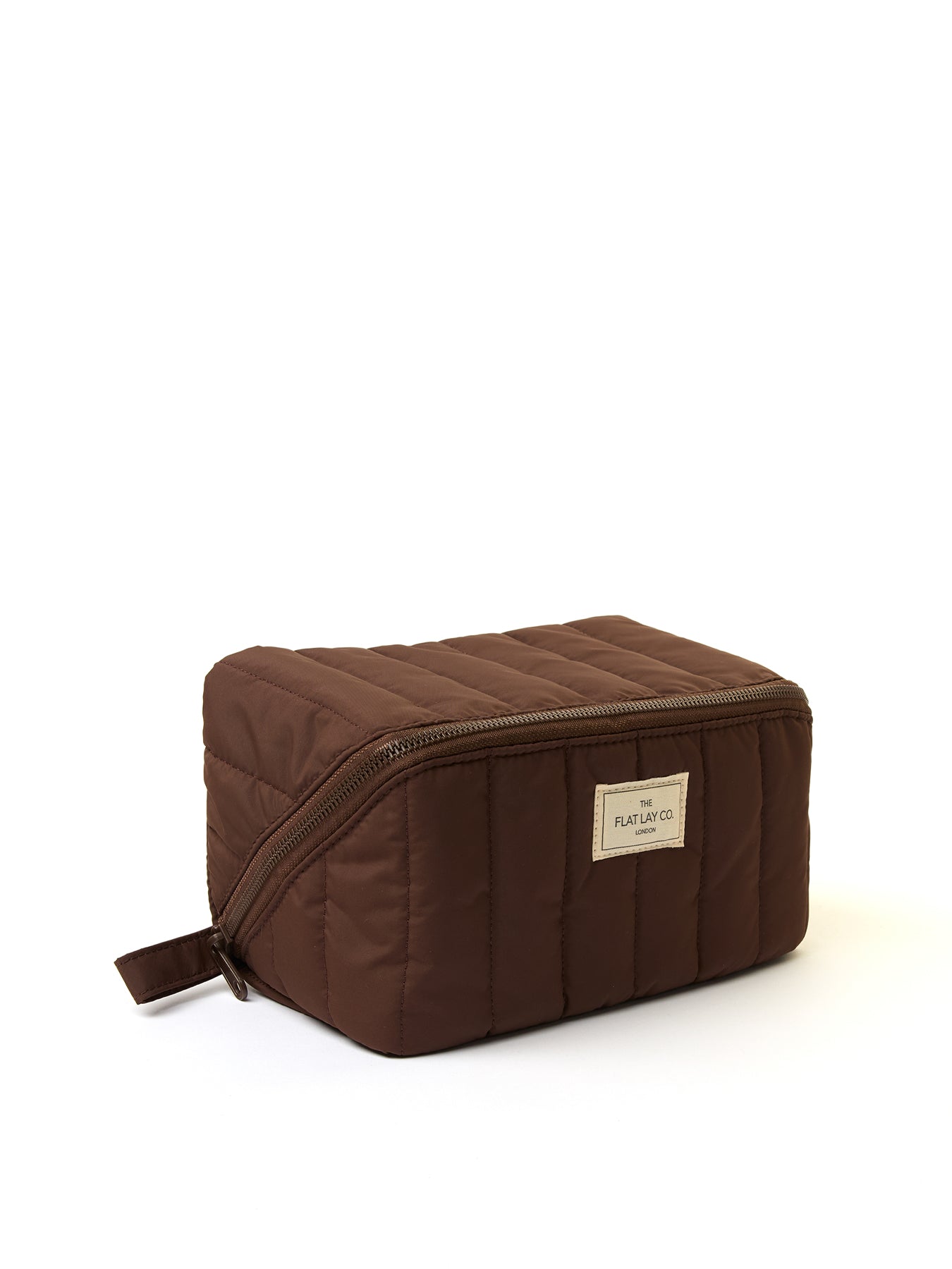 Marshmallow Flat Lay Makeup Box Bag Espresso