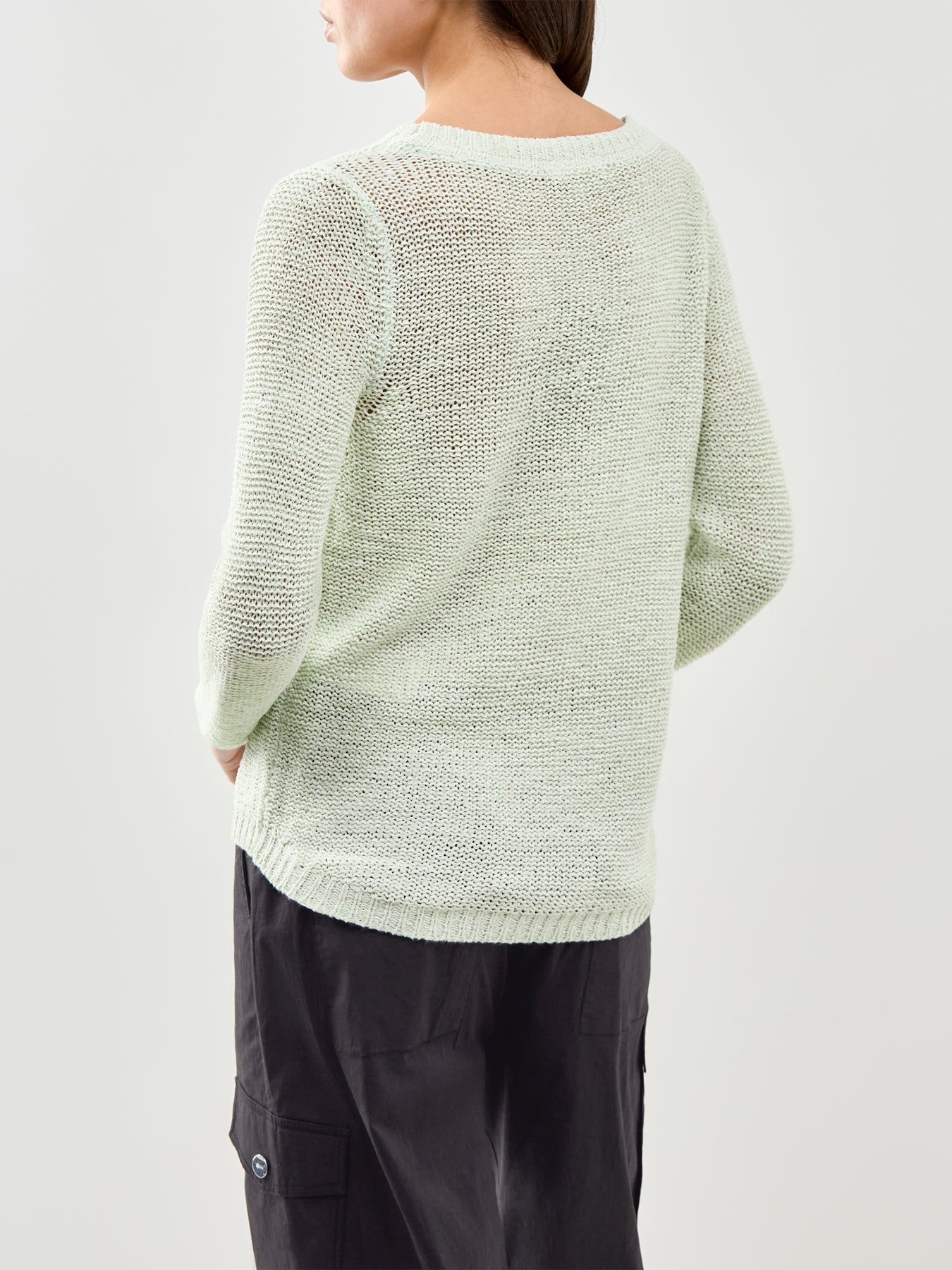 Geena Long Sleeve Knit Jumper Green