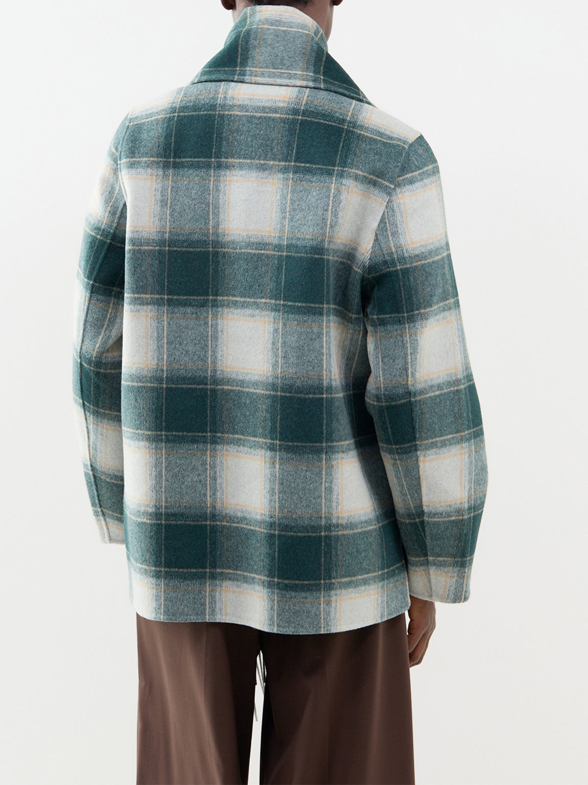 Wool Blend Alderton Check Scarf Coat - Ponderosa Pine