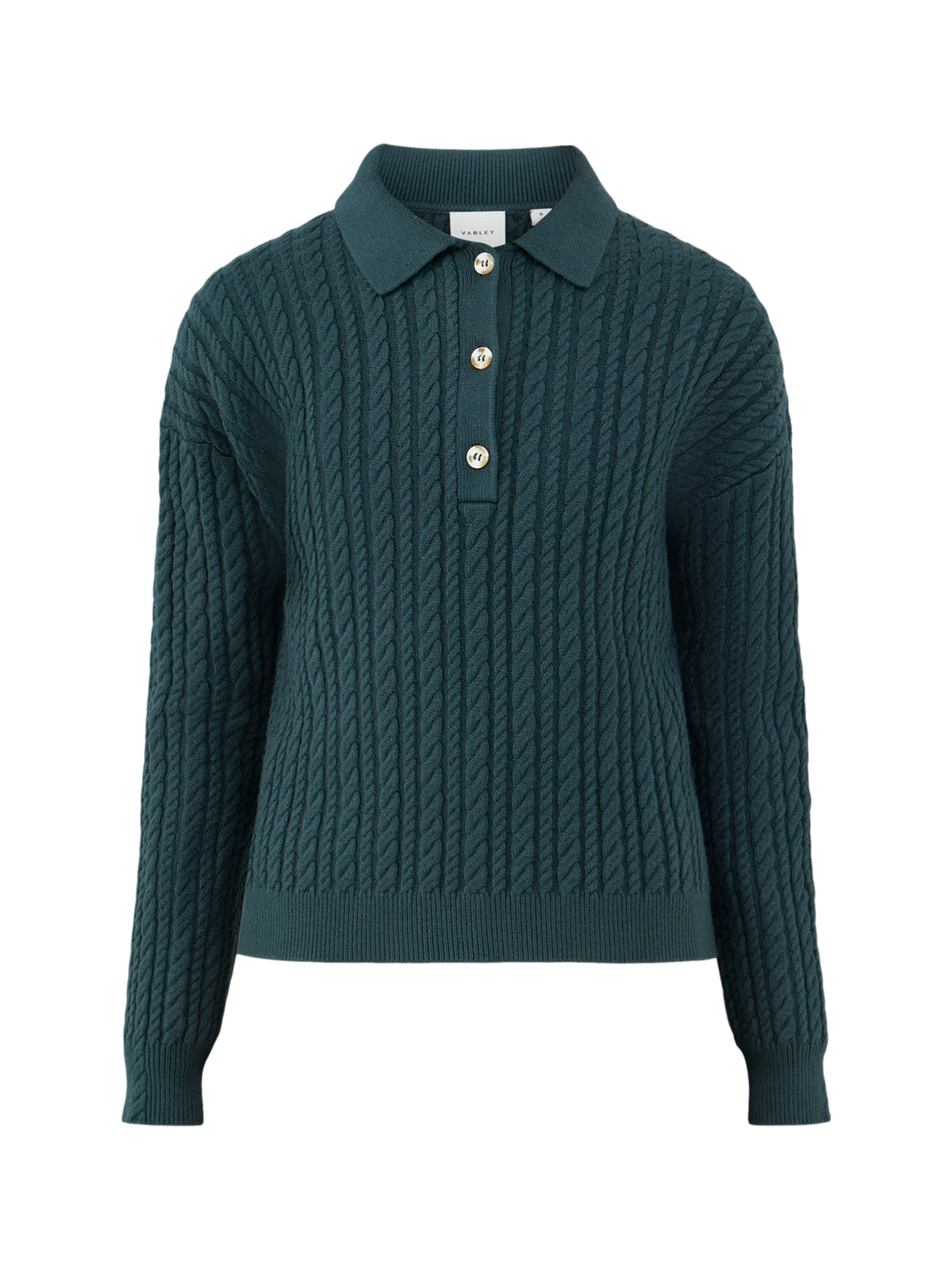 Dottie Polo Knit Sweater - Ponderosa Pine