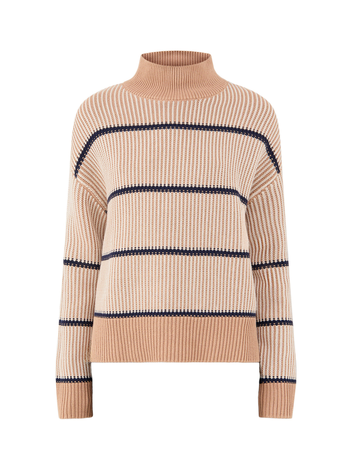 Cotton Holland Knit Sweater - Mid Tan