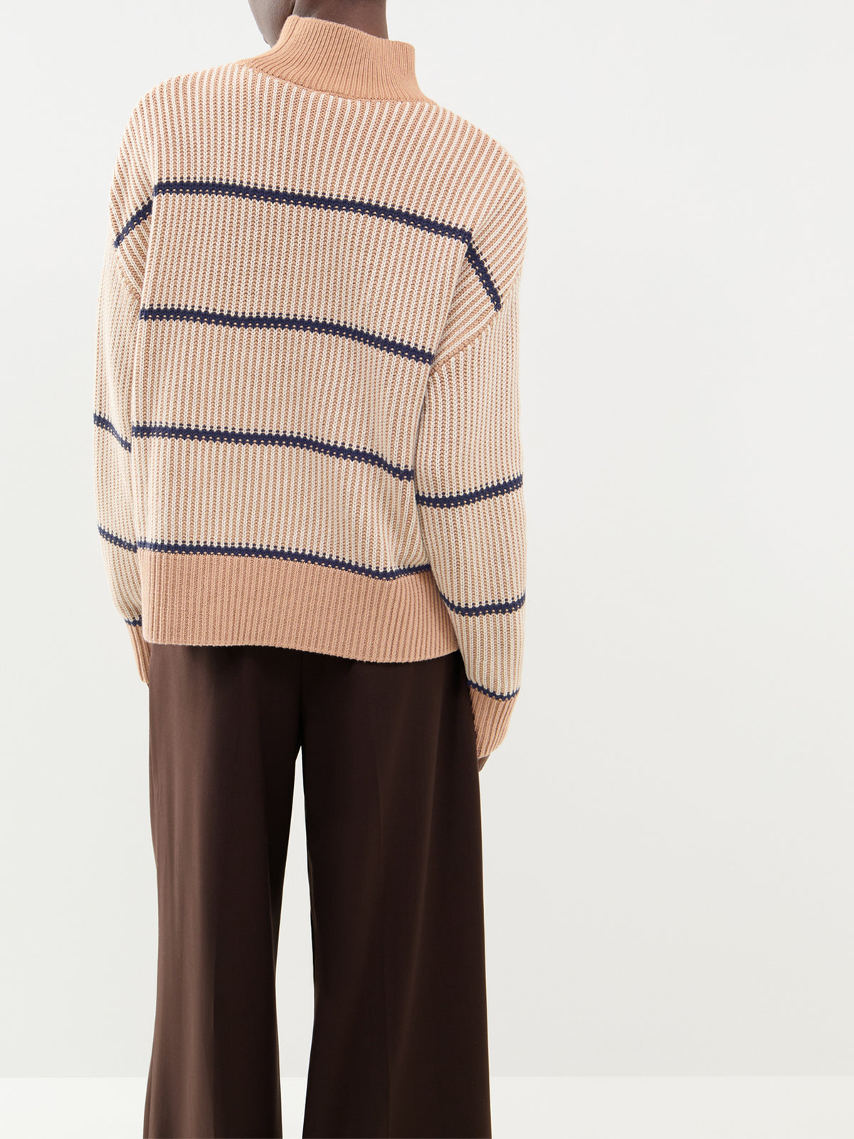 Cotton Holland Knit Sweater - Mid Tan