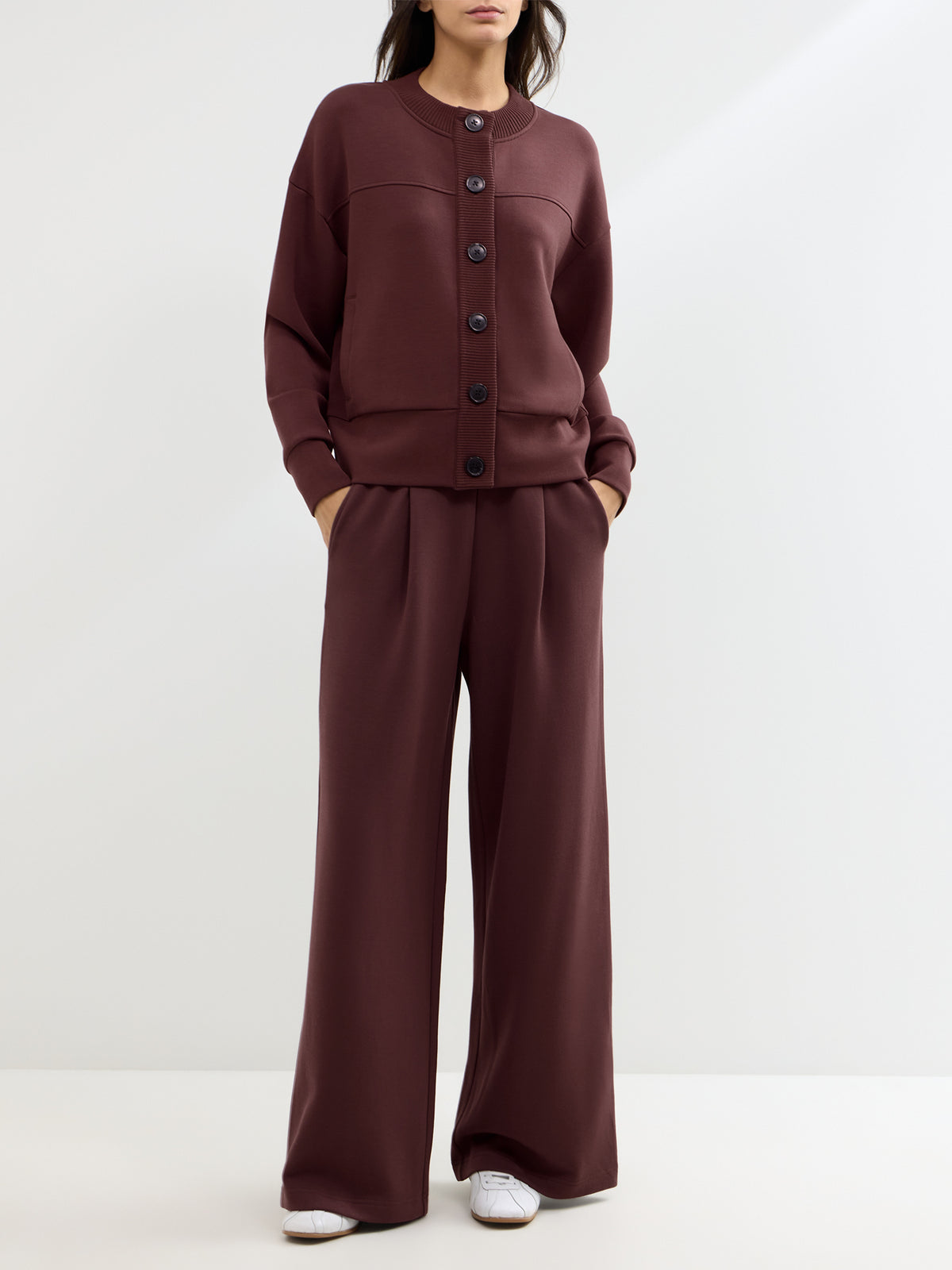 Olwen Button Front Sweatshirt
