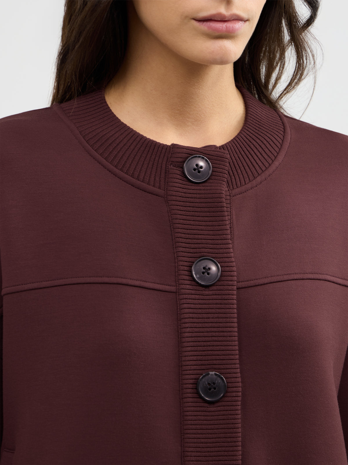 Olwen Button Front Sweatshirt