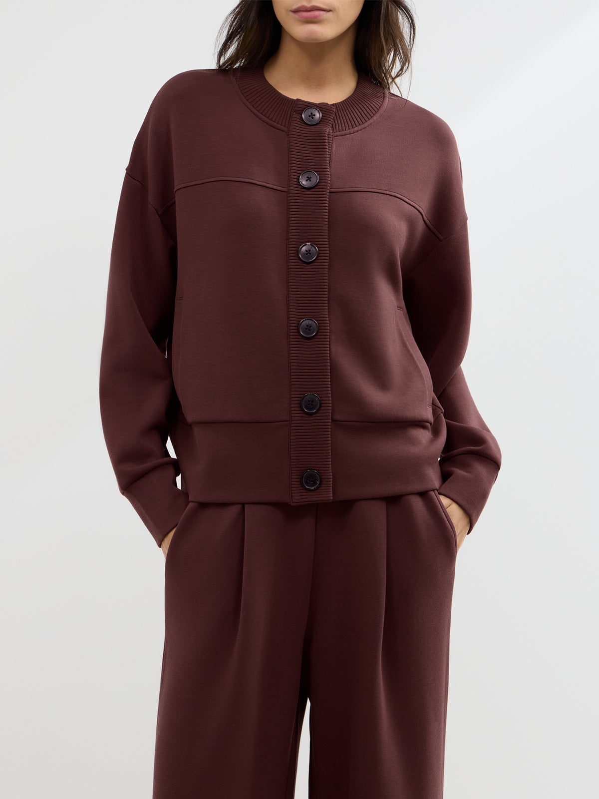Olwen Button Front Sweatshirt