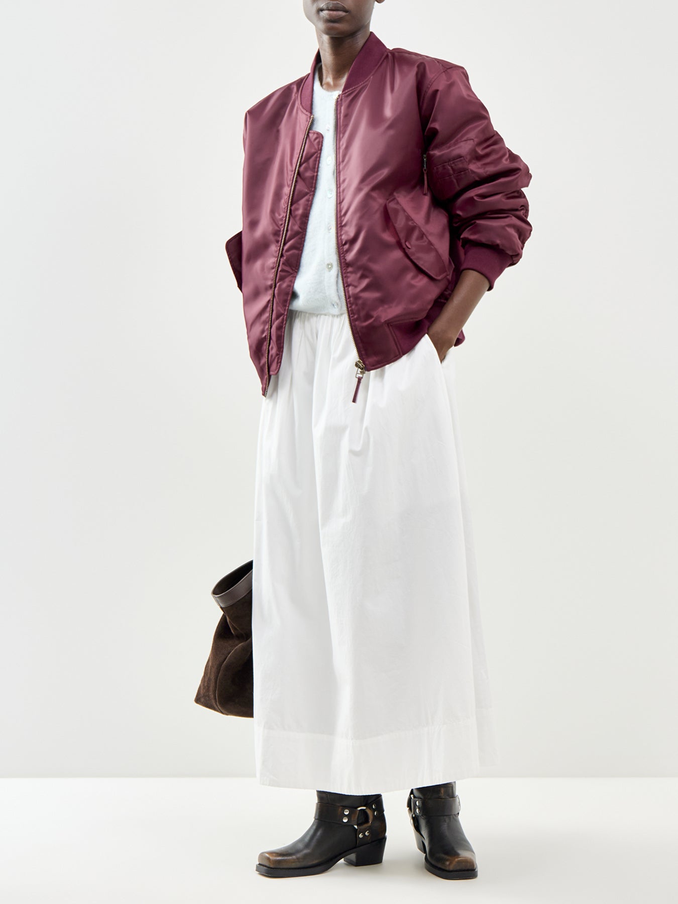 Leon Bomber Jacket Burgundy