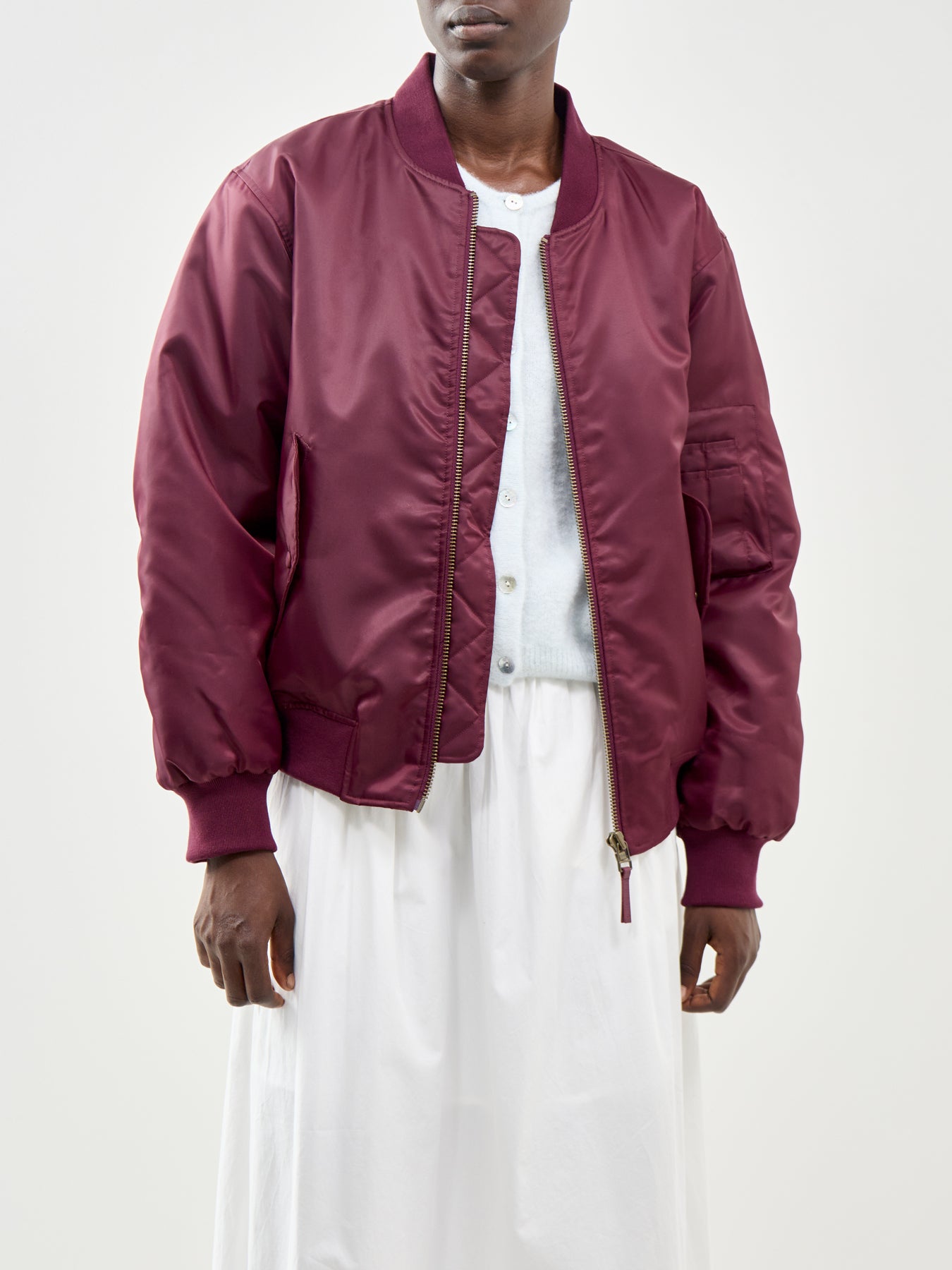Leon Bomber Jacket Burgundy
