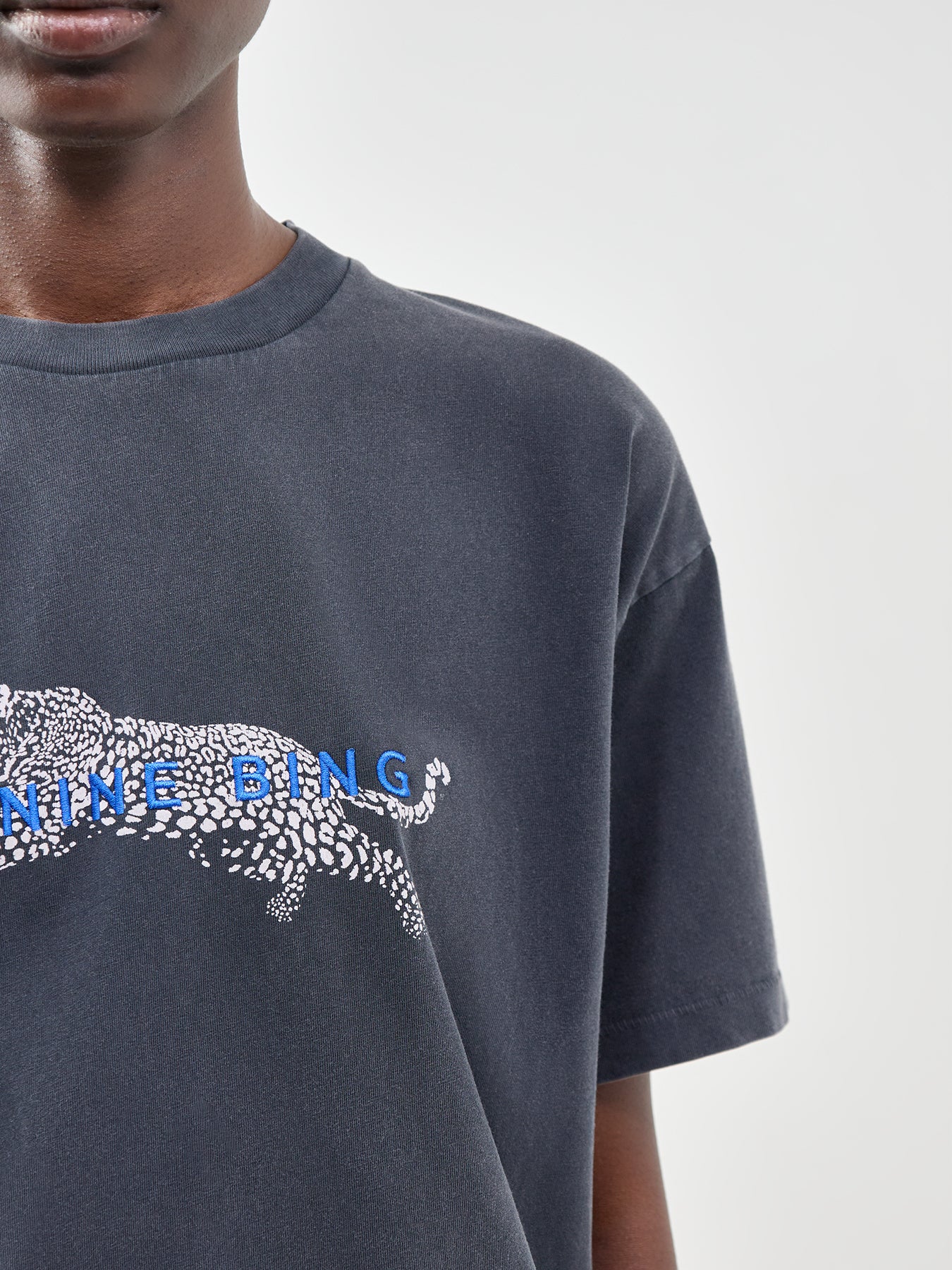 Cade Leopard T-Shirt Grey