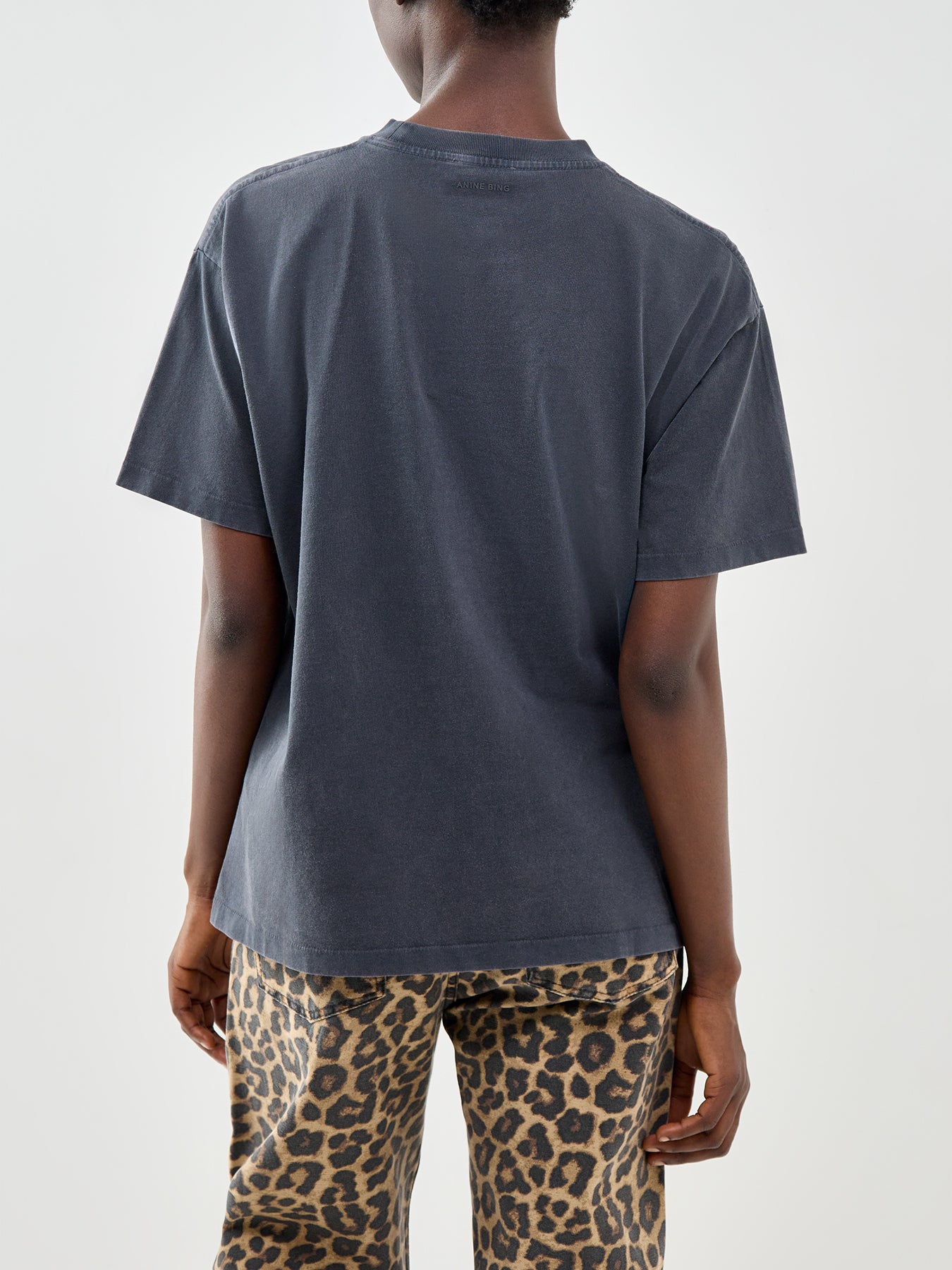 Cade Leopard T-Shirt Grey