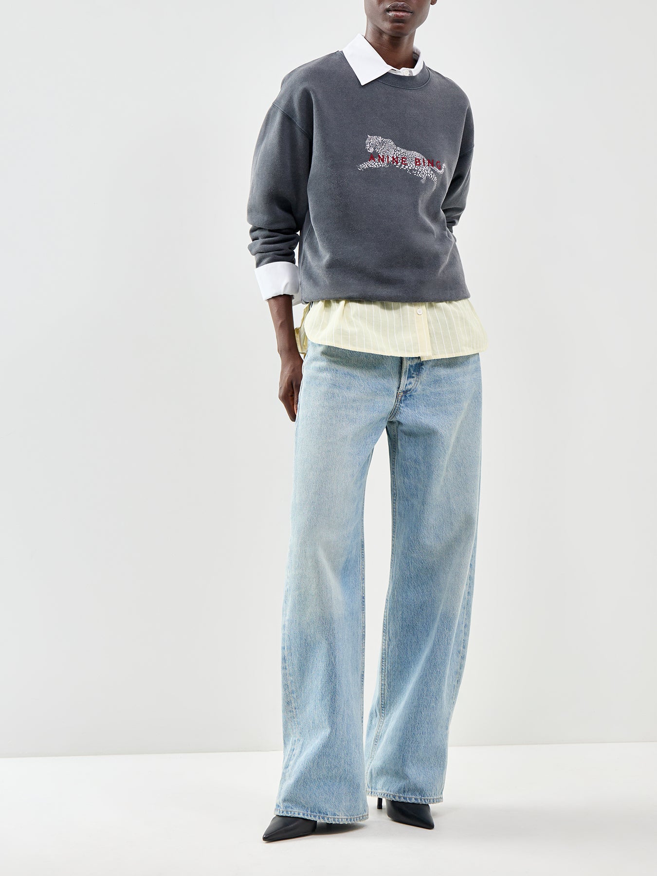 Spencer Leopard Sweatshirt Grey
