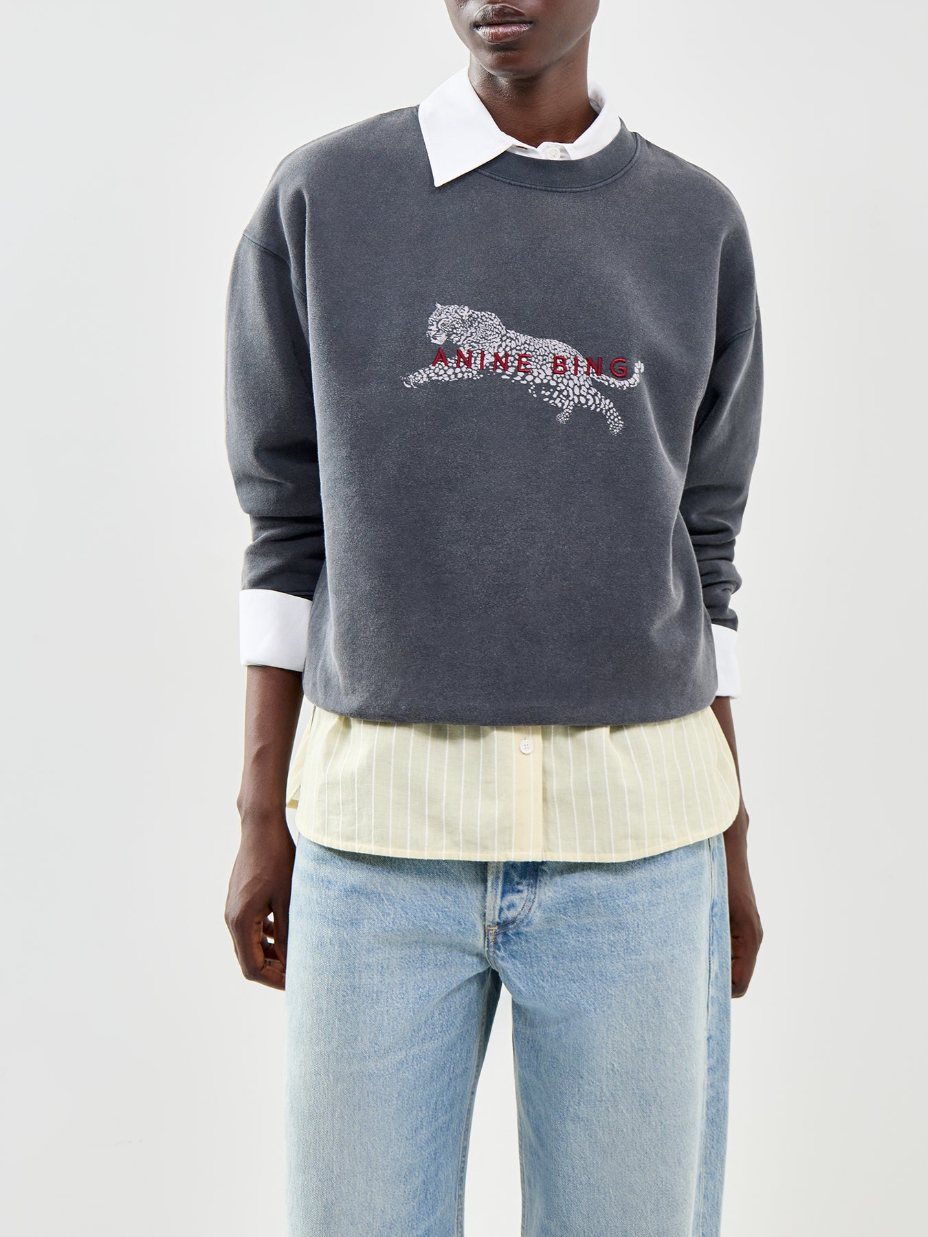 Spencer Leopard Sweatshirt Grey