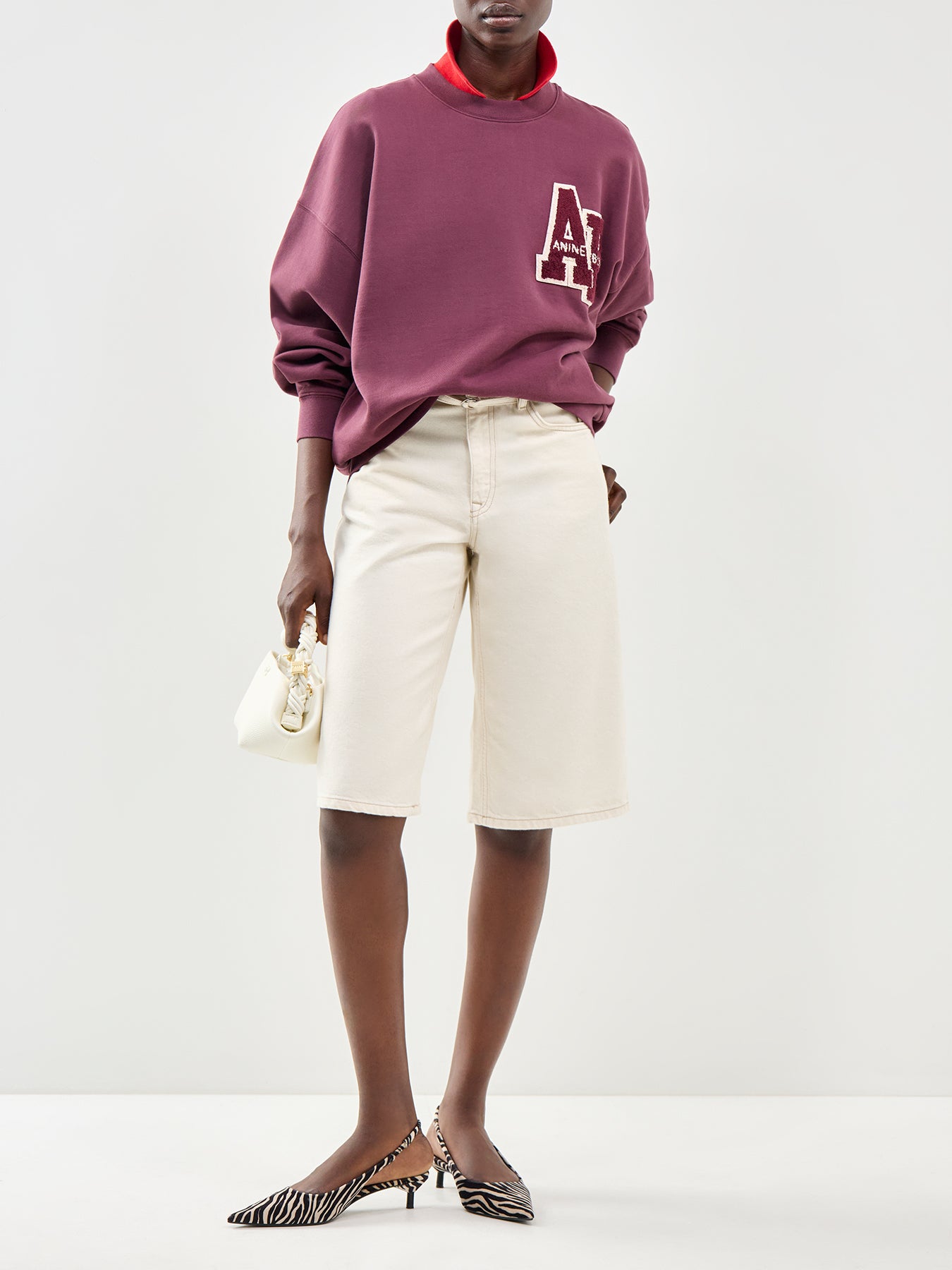 Miles Letterman Sweatshirt Burgundy