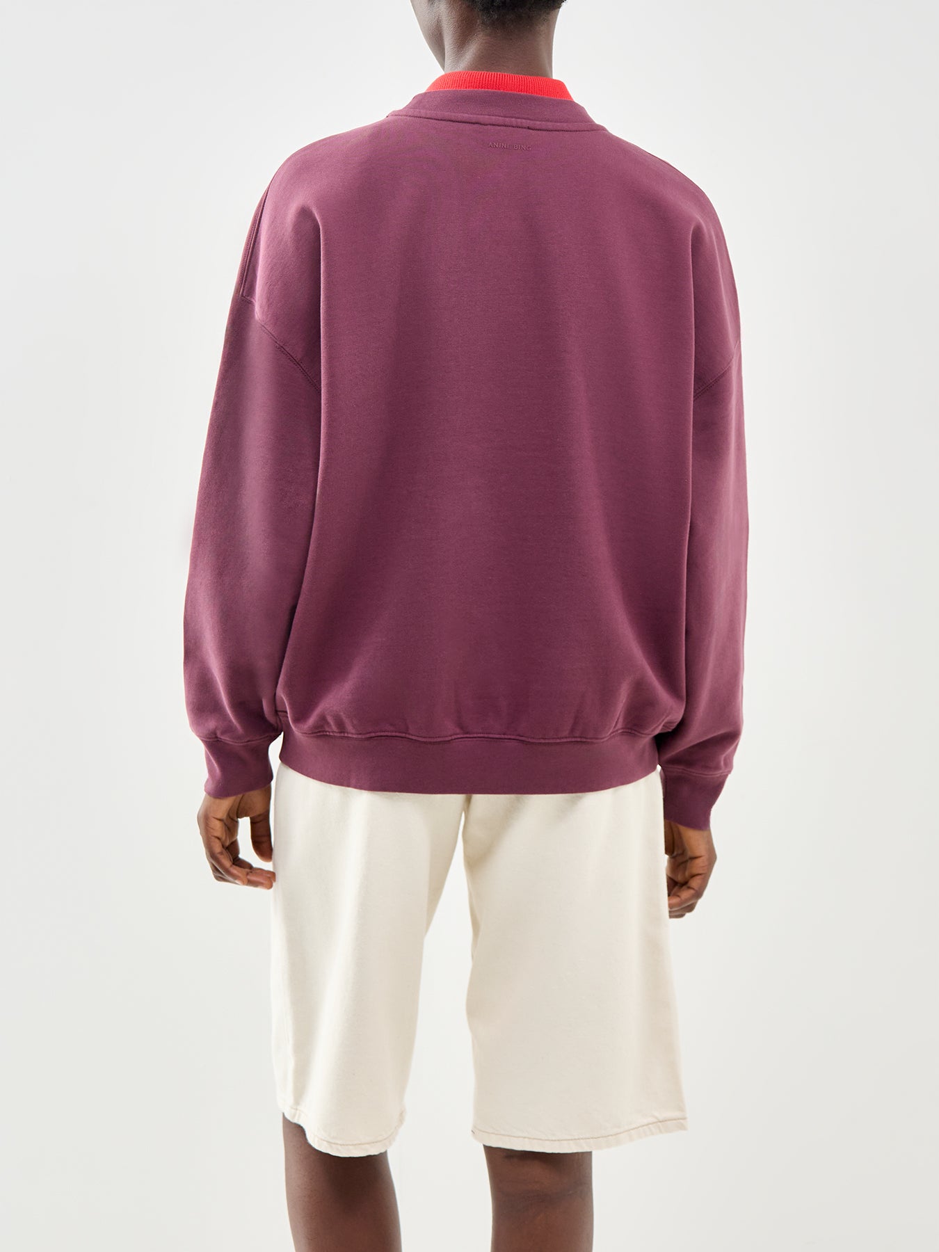 Miles Letterman Sweatshirt Burgundy