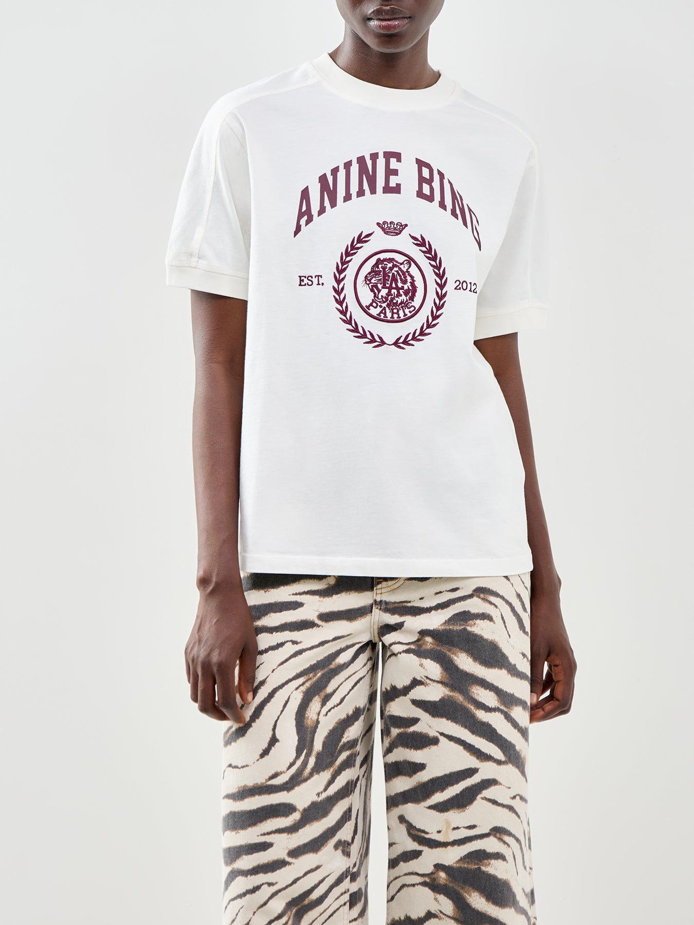 Jaylin Collegiate T-Shirt Cream
