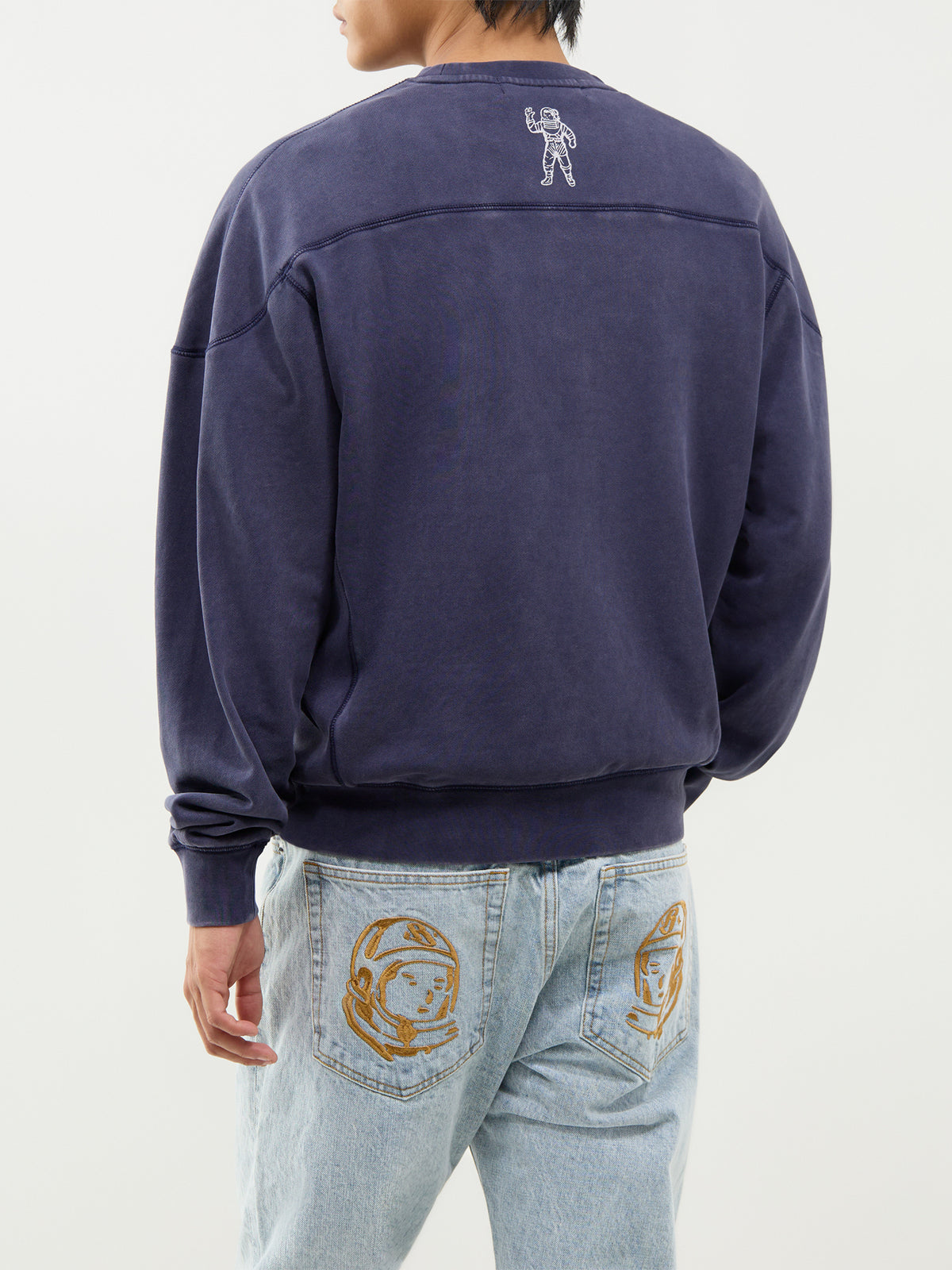 Washed Arch Logo Cotton Sweatshirt