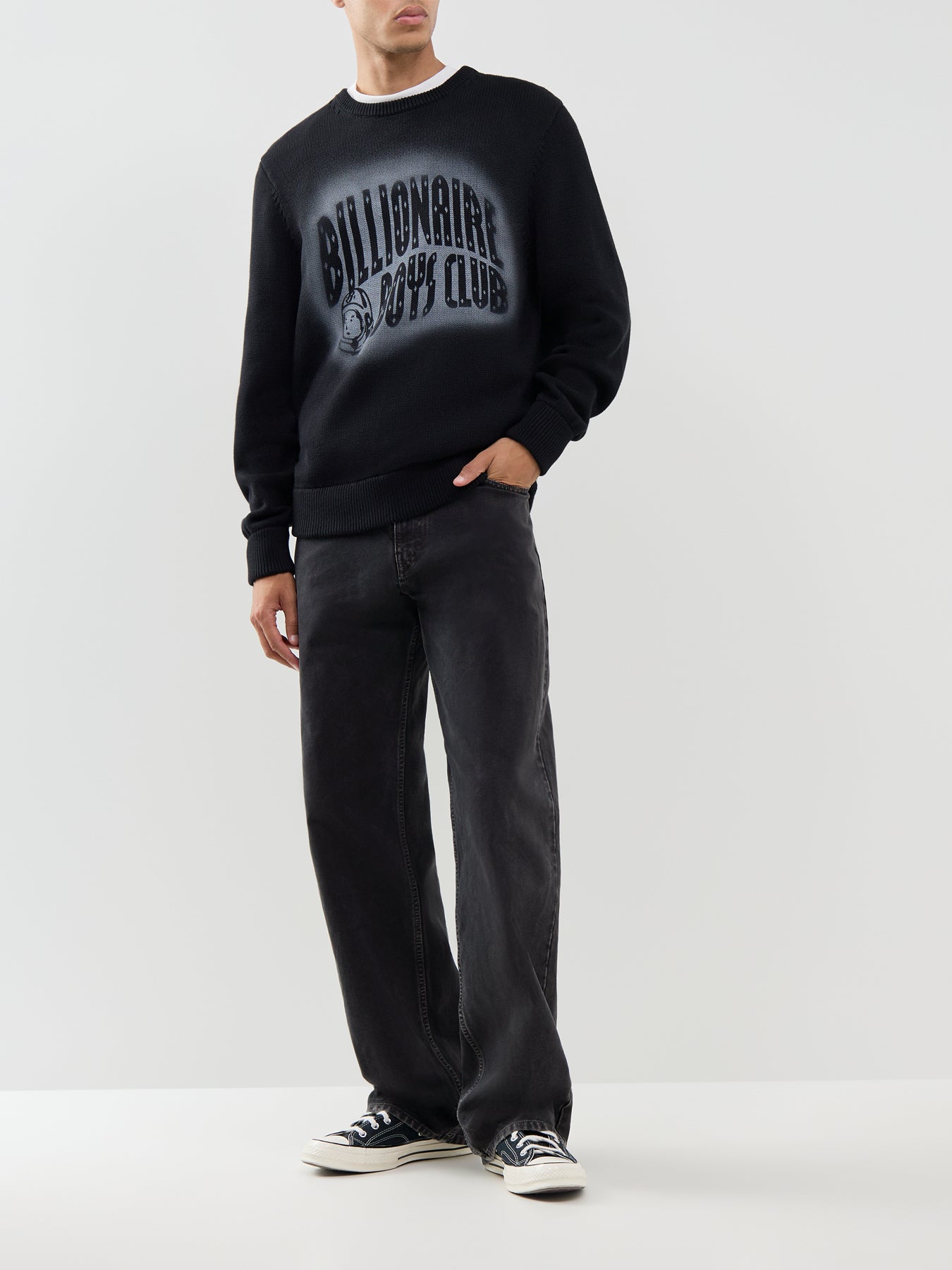 Stencil Arch Logo Knitted Crewneck