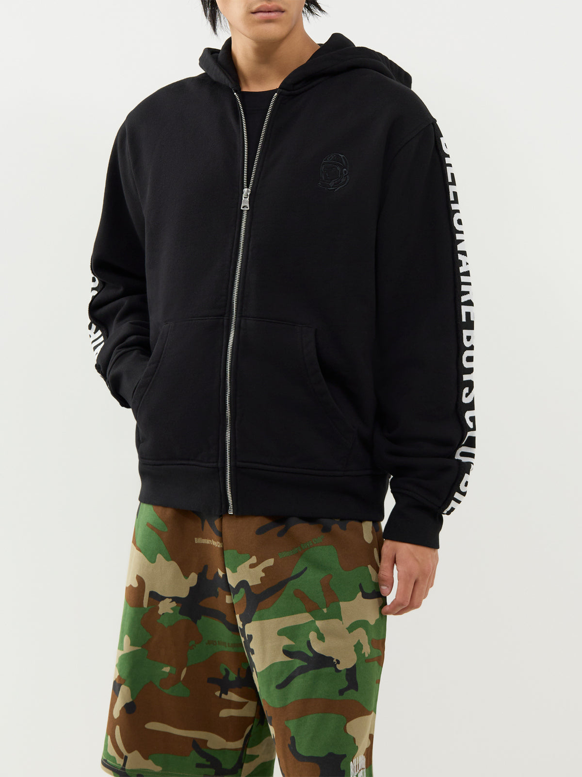 Taped Astro Cotton Zip-Through Hoodie