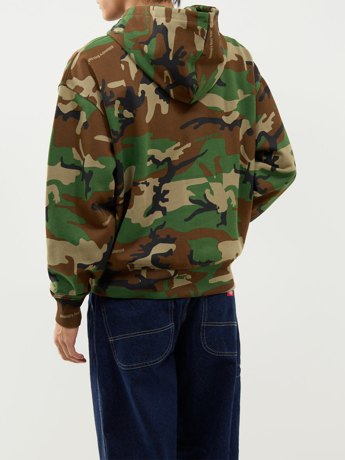 Arch Logo Camo Cotton Zip-Through Hoodie