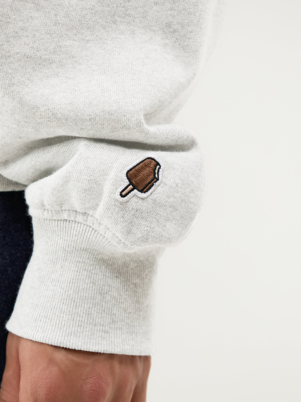 Appliqué Running Dog Cotton Hoodie
