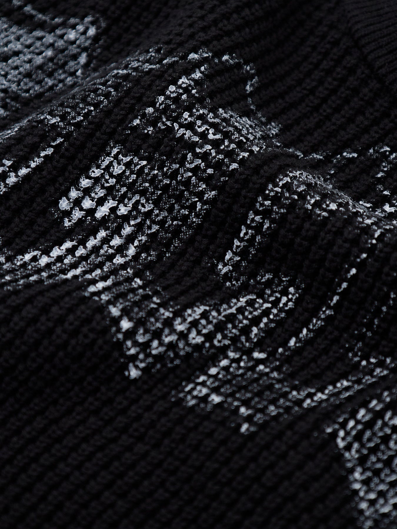 Gothic Print Waffle Knitted Crewneck