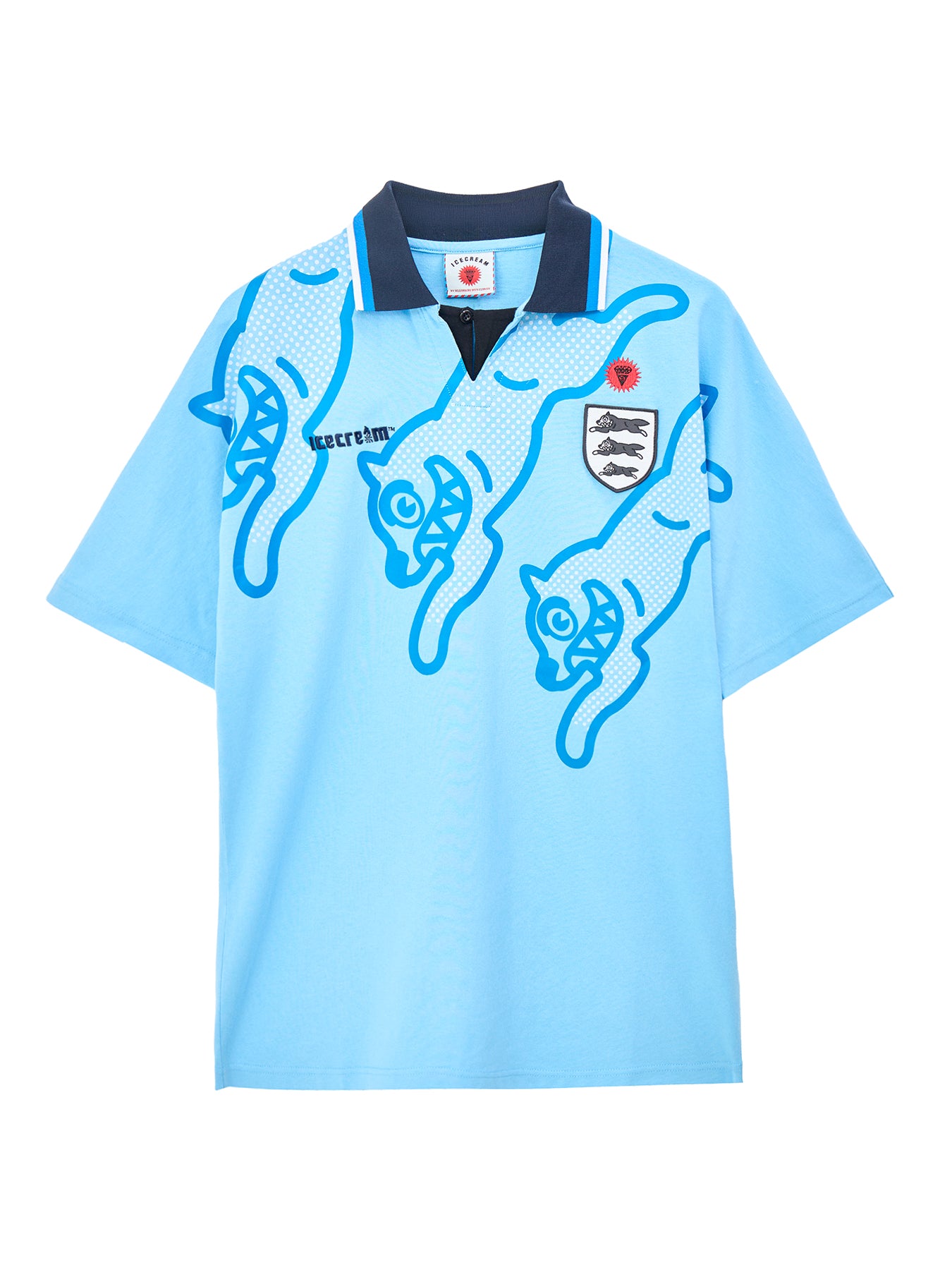 Running Dog Football Shirt Blue