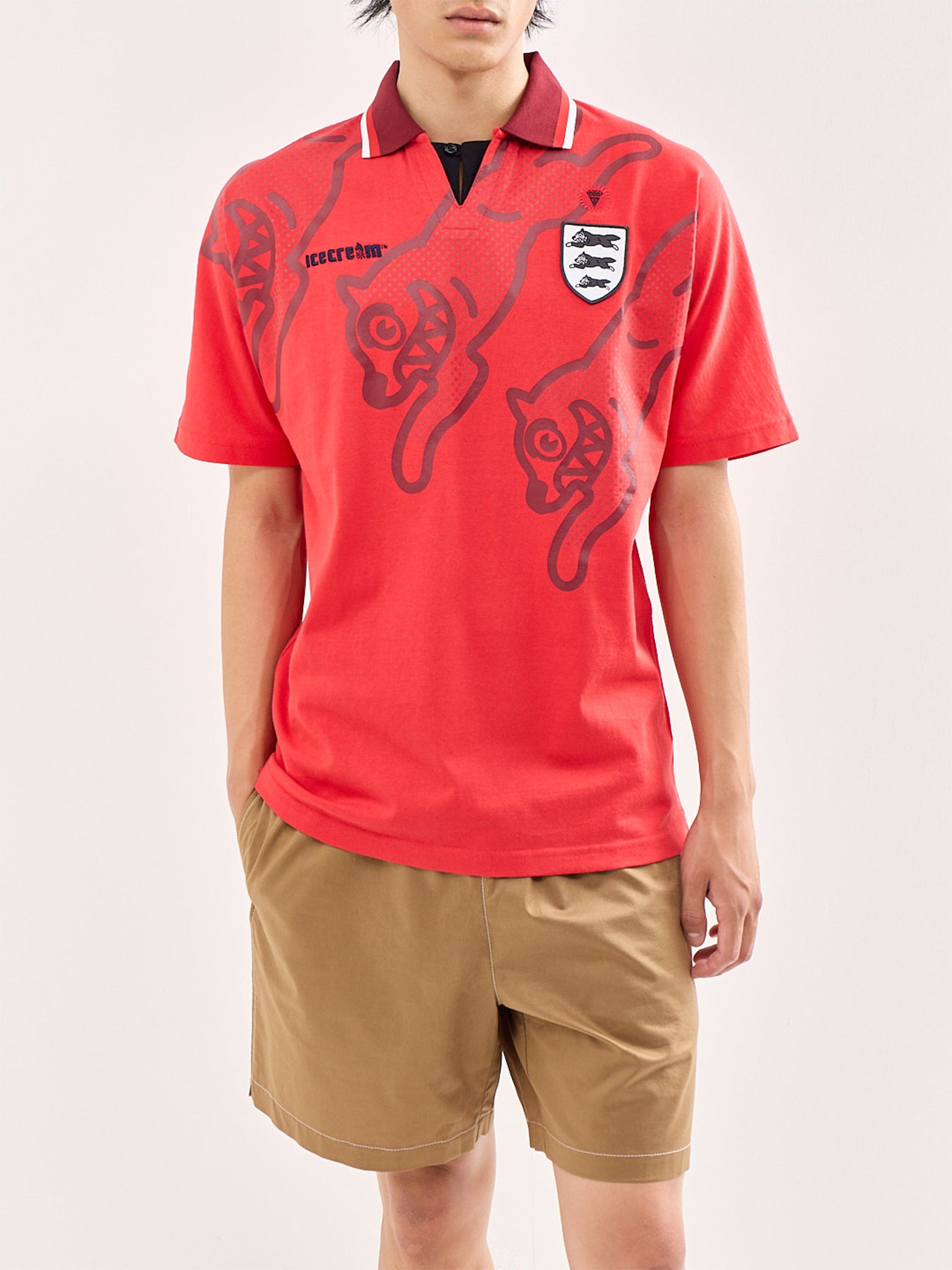 Running Dog Football Shirt Red