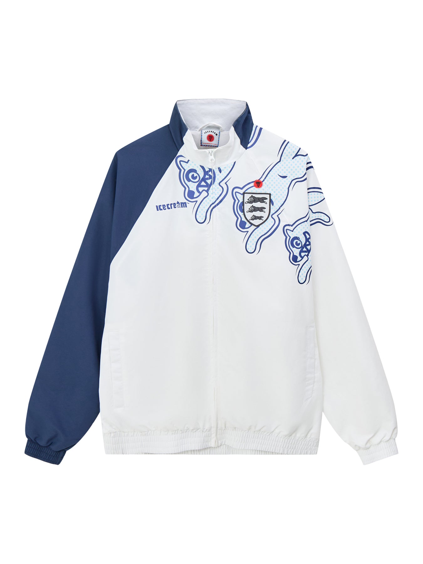 Running Dog Panelled Track Jacket White