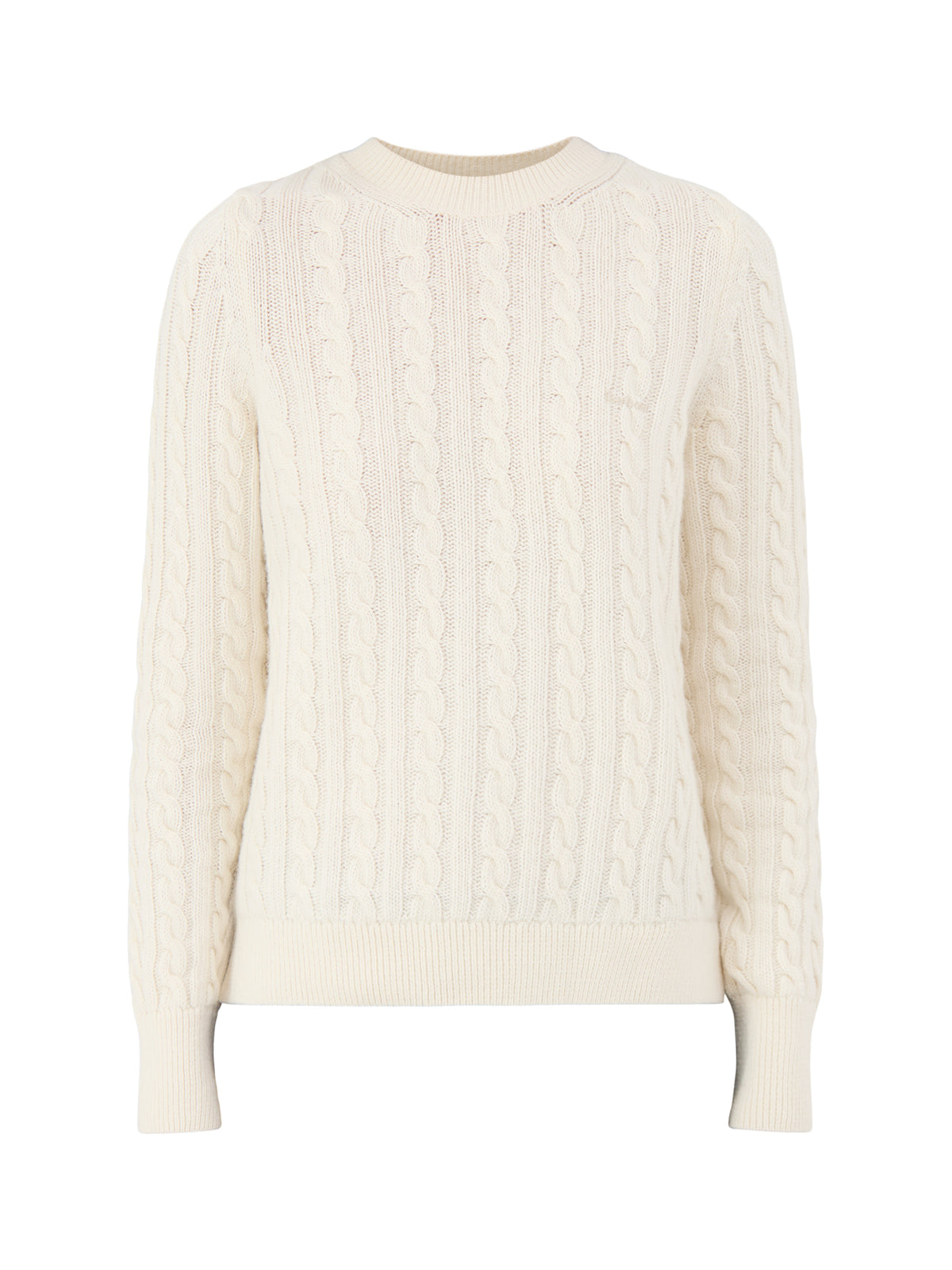 Ashdown Wool Blend Cable Knit Jumper – Ecru