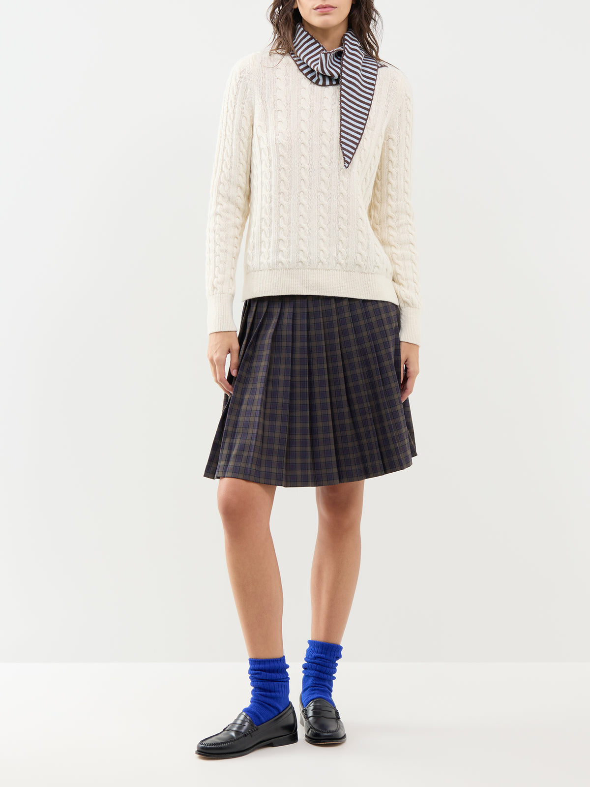 Ashdown Wool Blend Cable Knit Jumper – Ecru