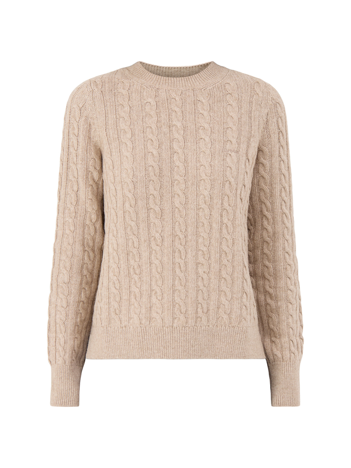 Ashdown Wool Blend Cable Knit Jumper – Honey