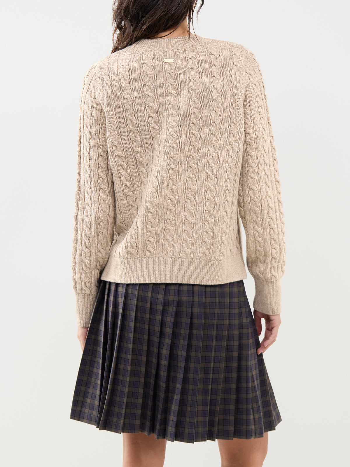 Ashdown Wool Blend Cable Knit Jumper – Honey