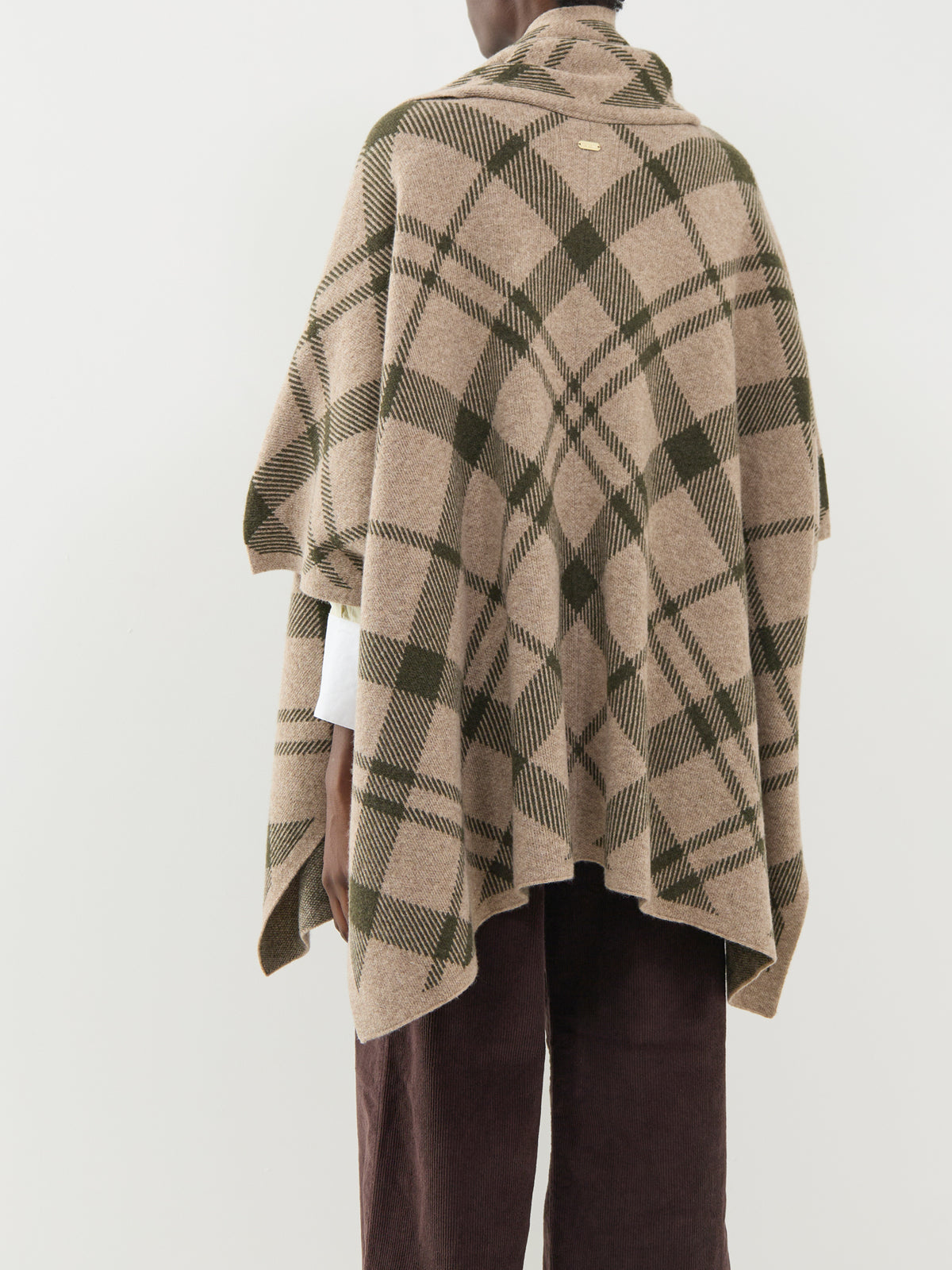 Wool Blend Vienna Knitted Cape - Warm Trench Multi