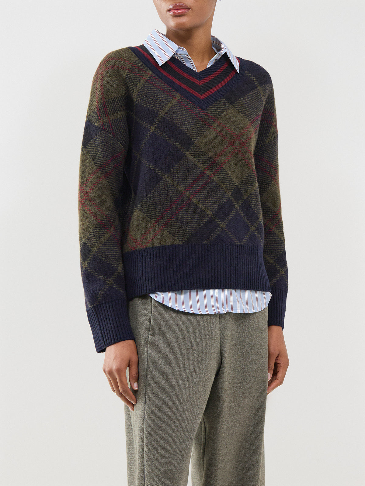 Wool Shae Knitted V-Neck Jumper