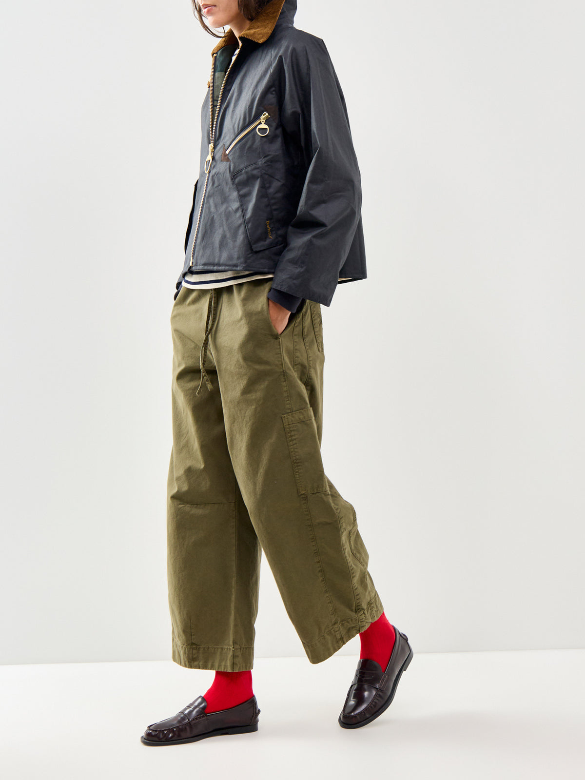 Barbour Arlene Wax Jacket Navy