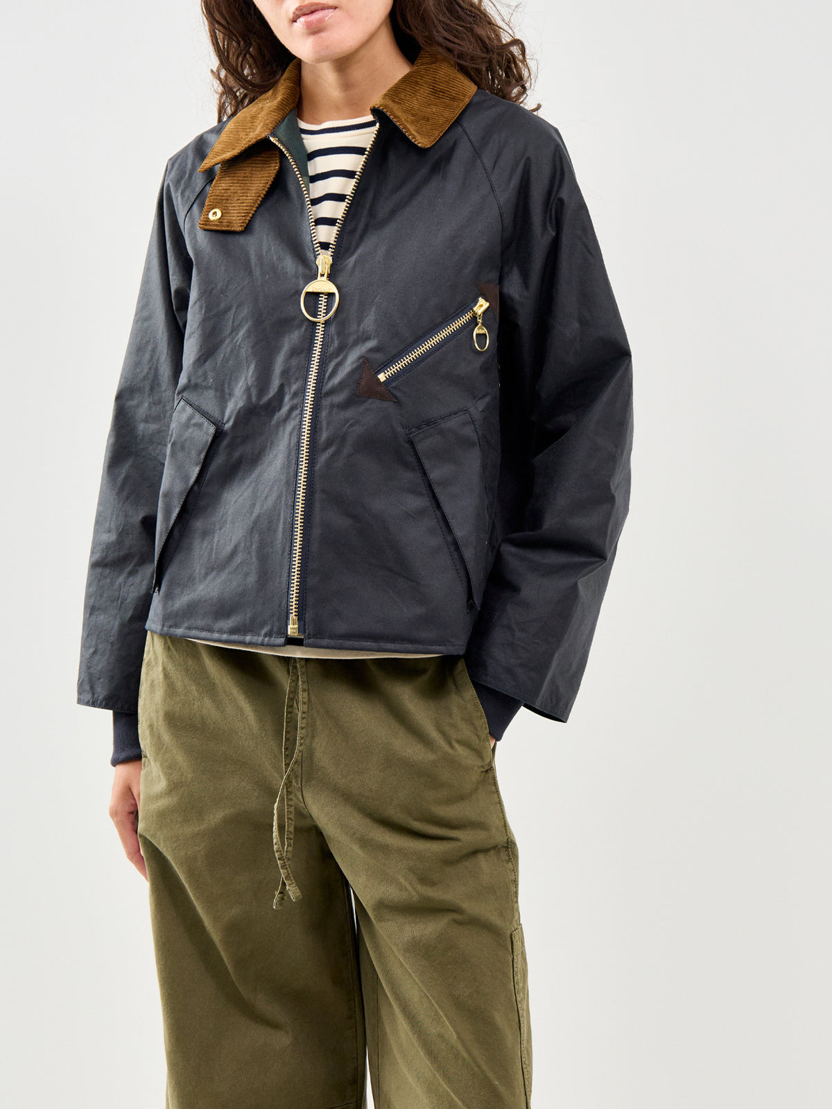 Barbour Arlene Wax Jacket Navy